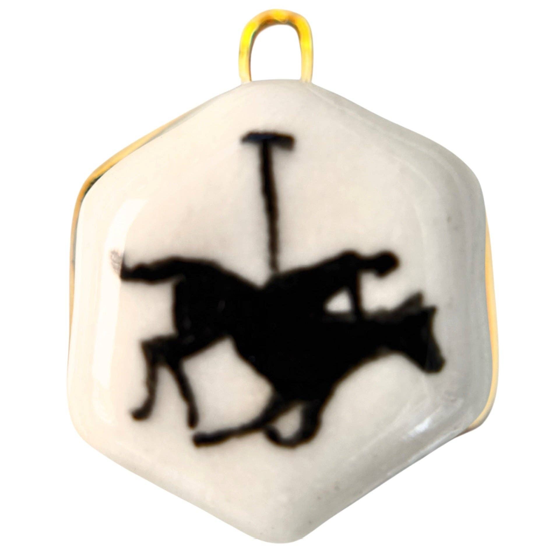 Polo Silhouette Hexagon Charm