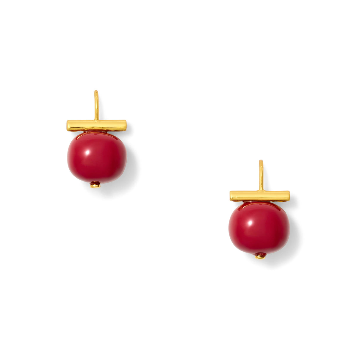 Claret + Gold Forever Fave Pebble Pearl Earrings