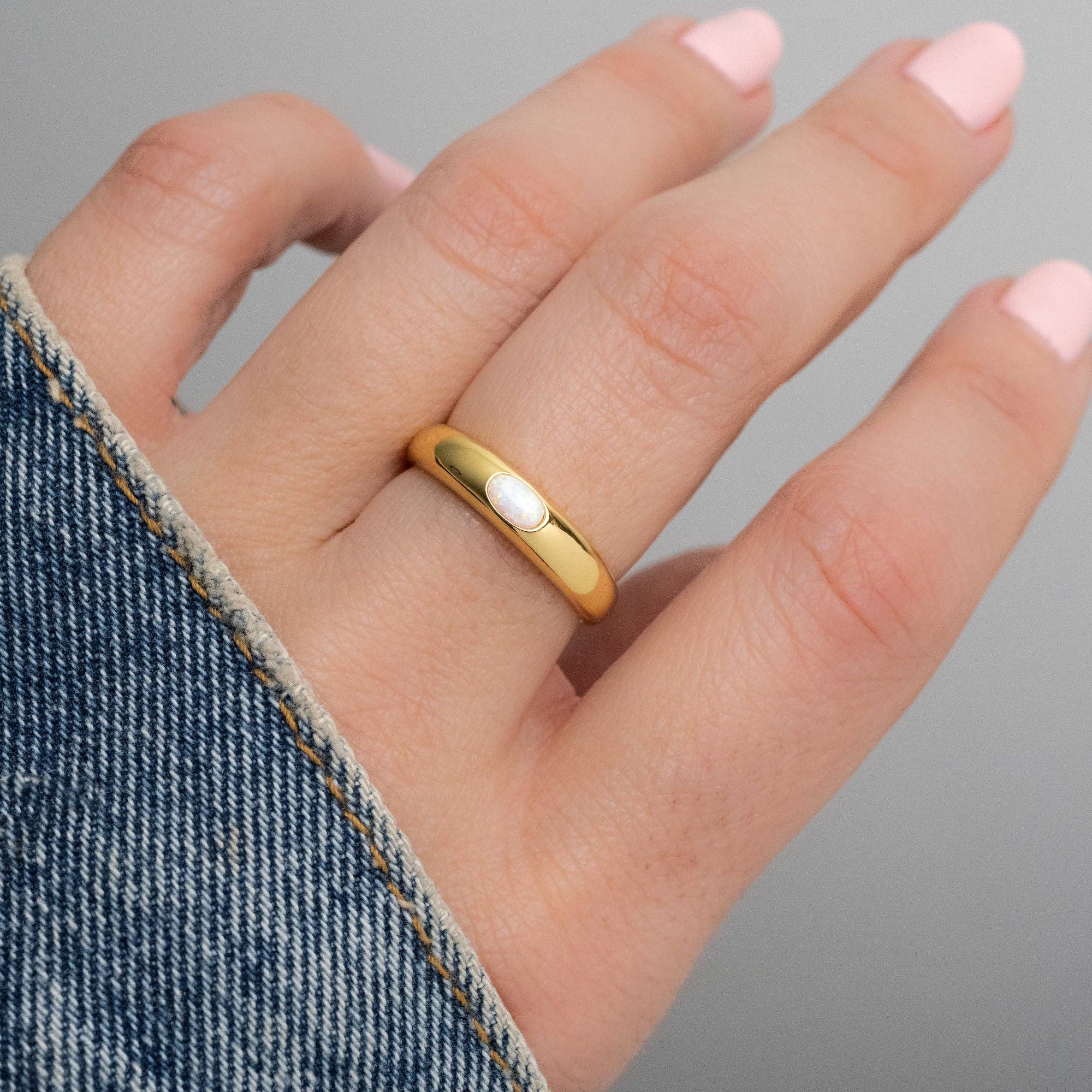 Bezeled Dome Ring
