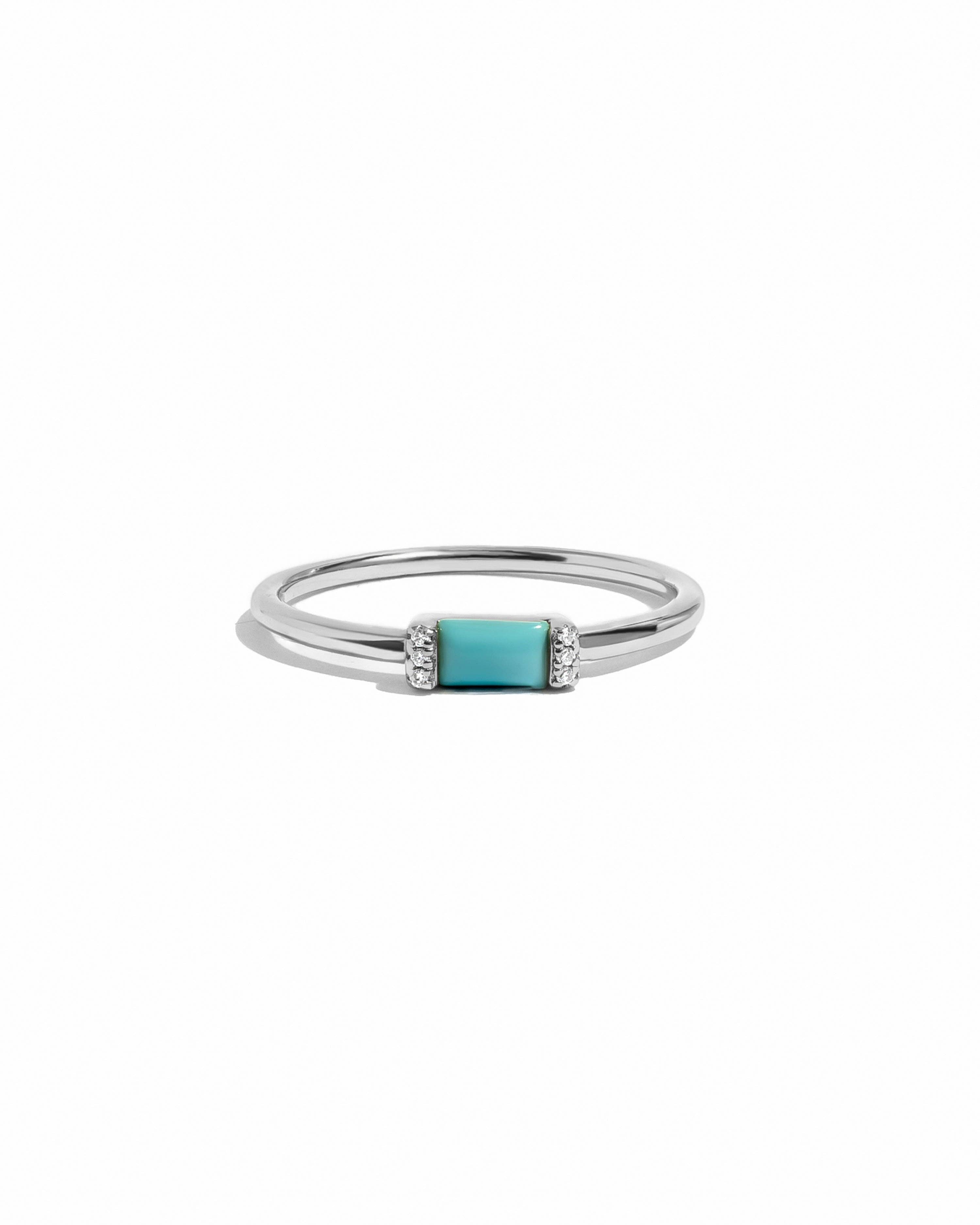 Turquoise Simple Baguette Ring