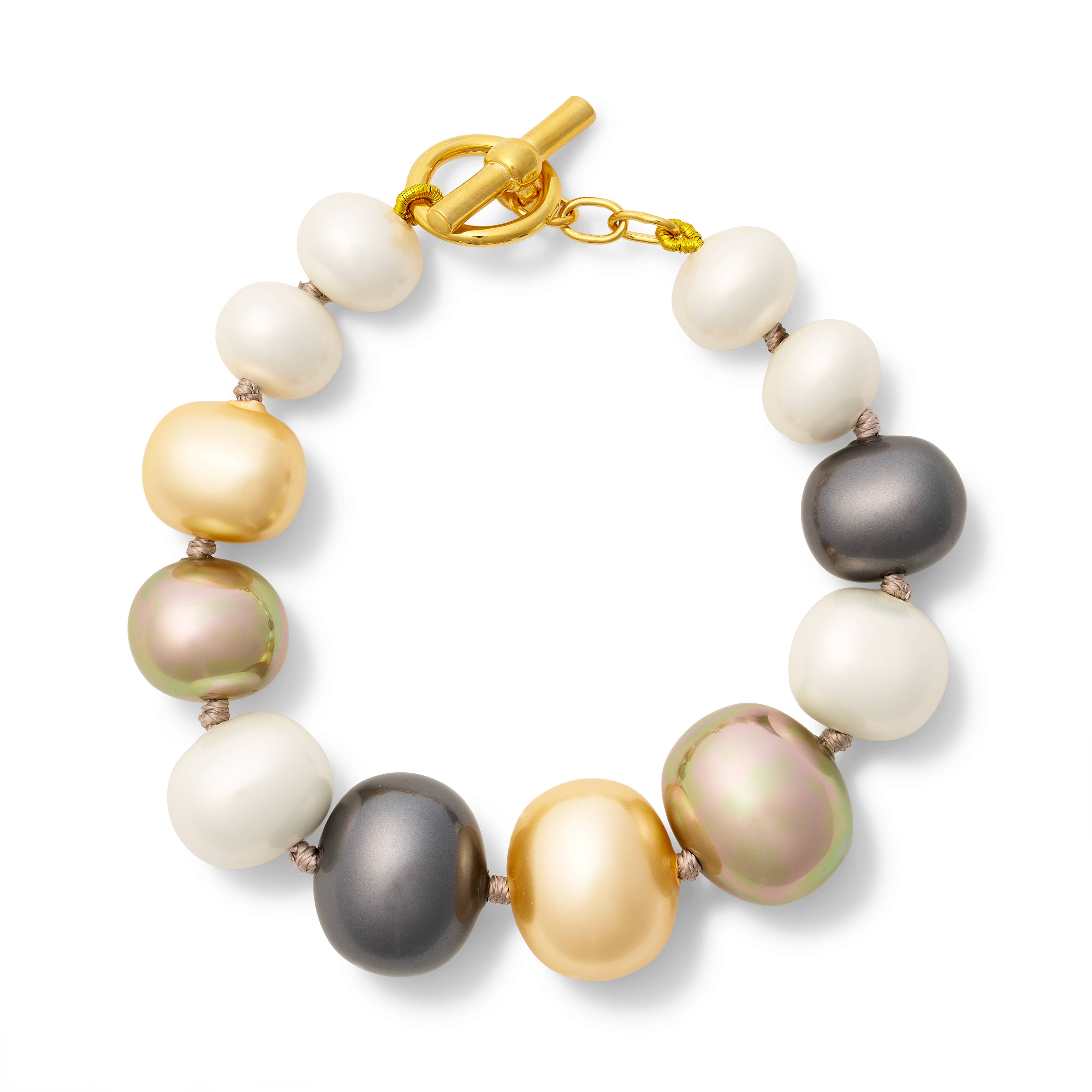 The Undone Pebble Pearl Bracelet