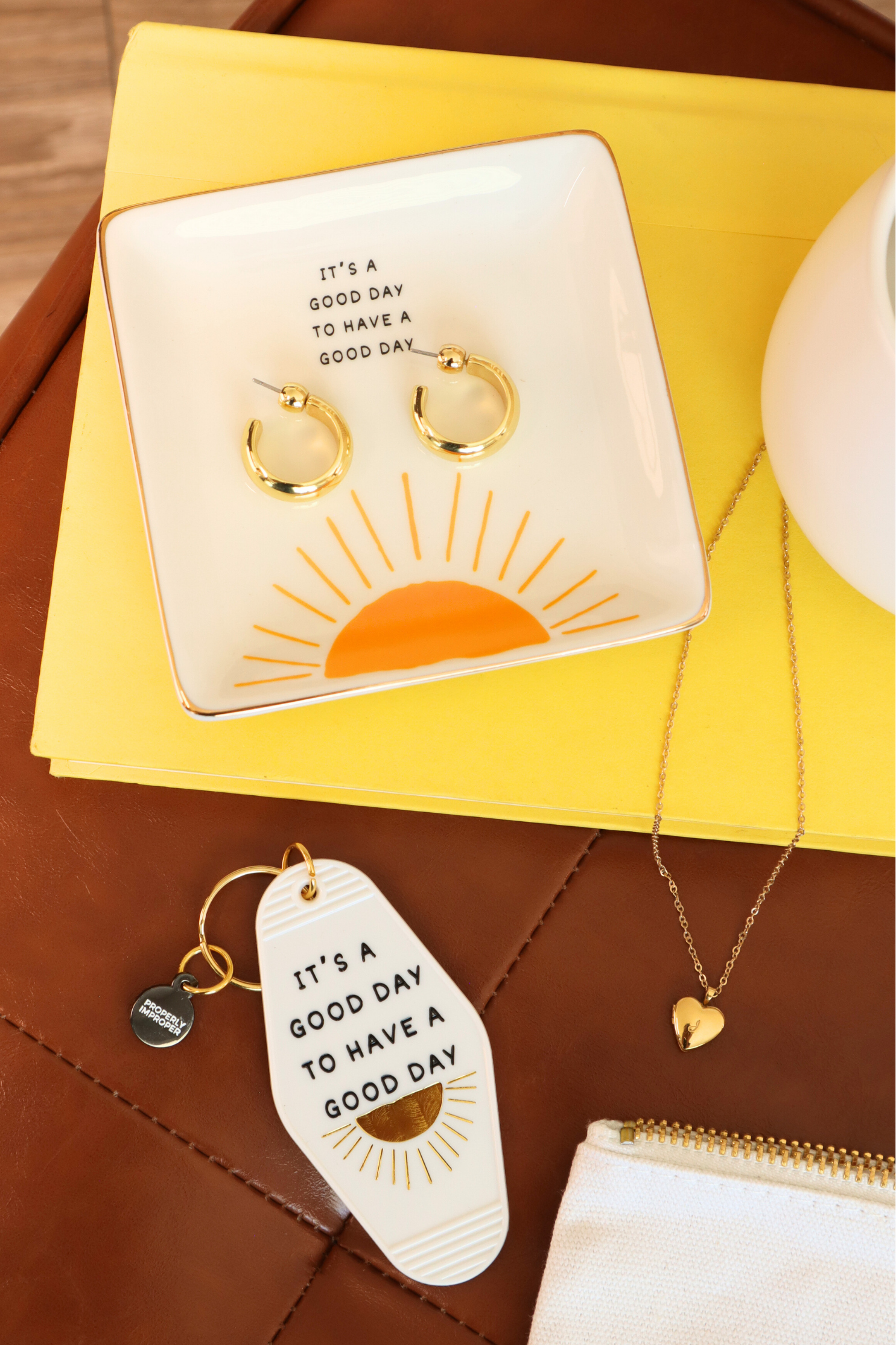 Hot Stamped Motel Keychain It's A Good Day