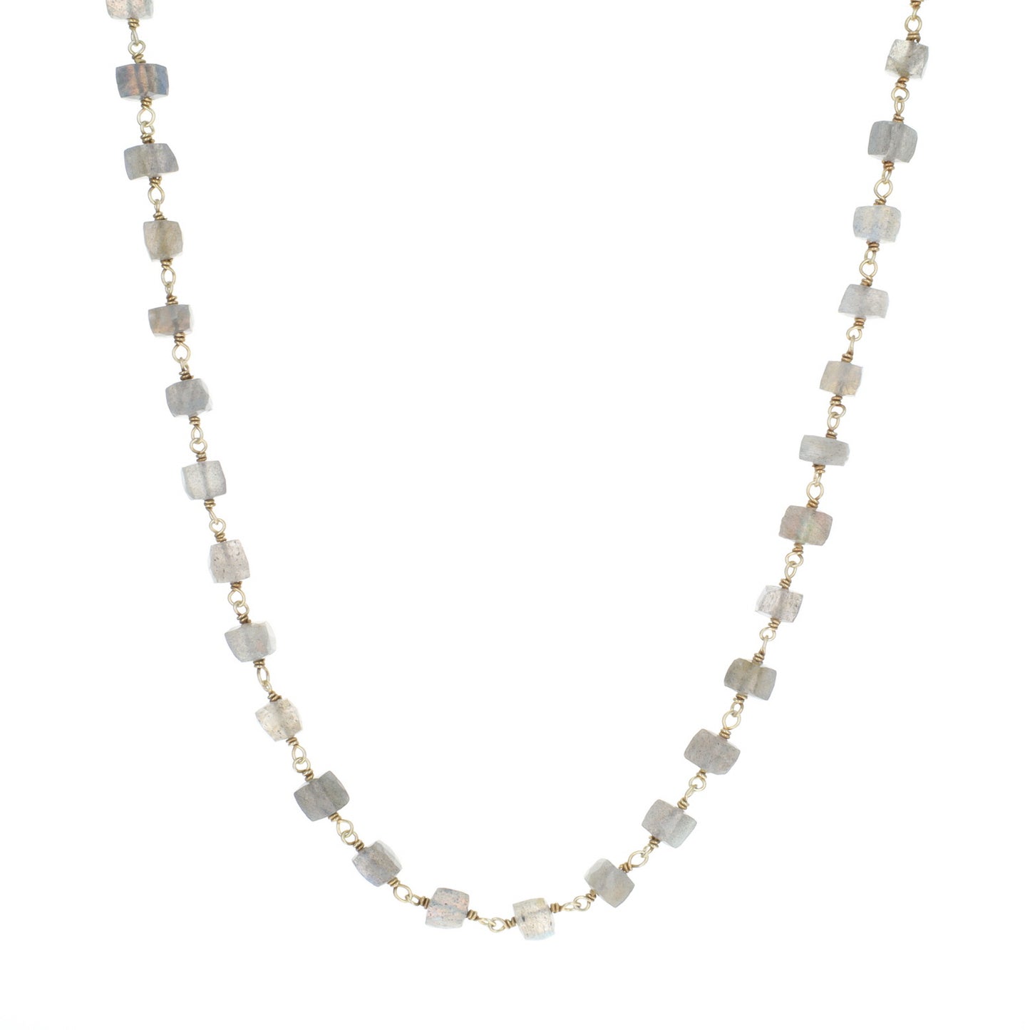 Aquamarine Necklace with Equilateral Charm