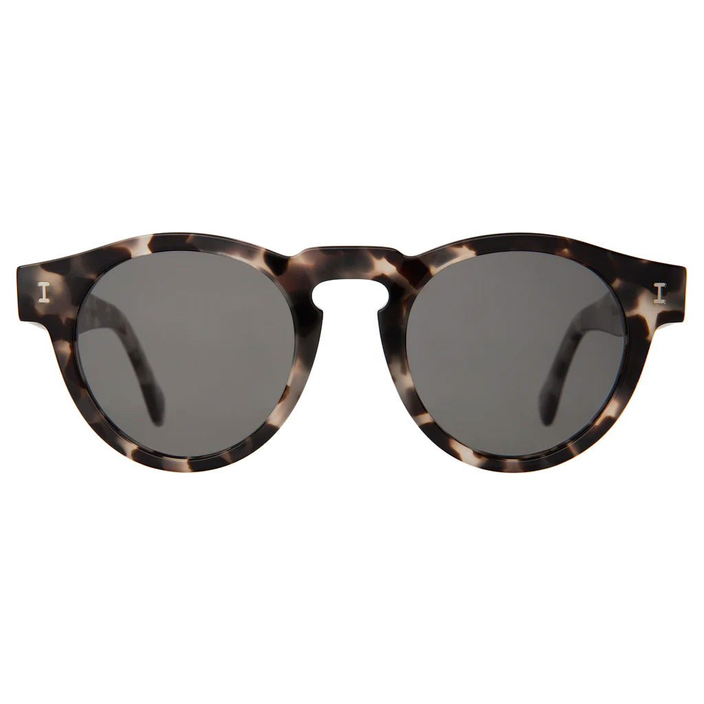 Leonard white tortoise w/ grey lenses