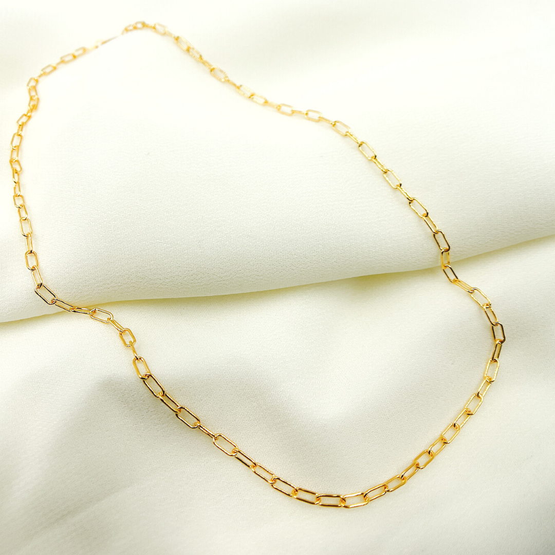 1.5 MM Gold Paperclip Chain