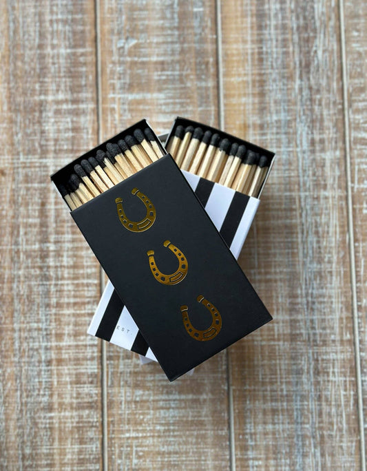 Oversized Horseshoe Matches with Gold Foil