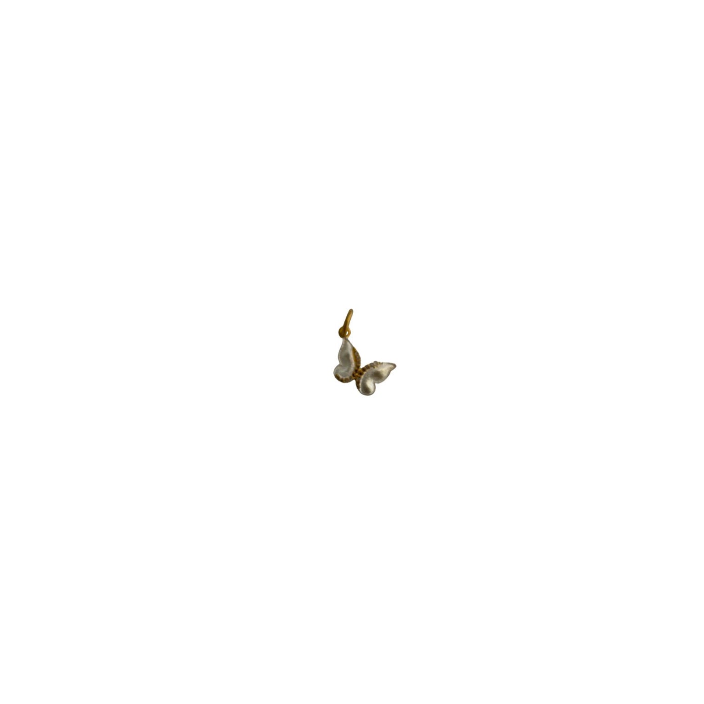 Sterling Silver and Diamond Butterfly Charm