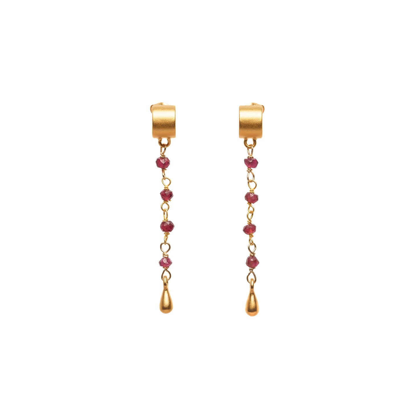 Garnet Drop Earrings