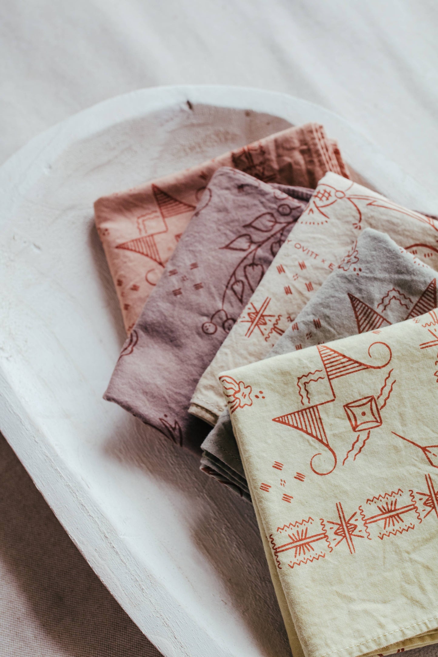 Plant dyed Folk Bandana - premium cotton Made in USA