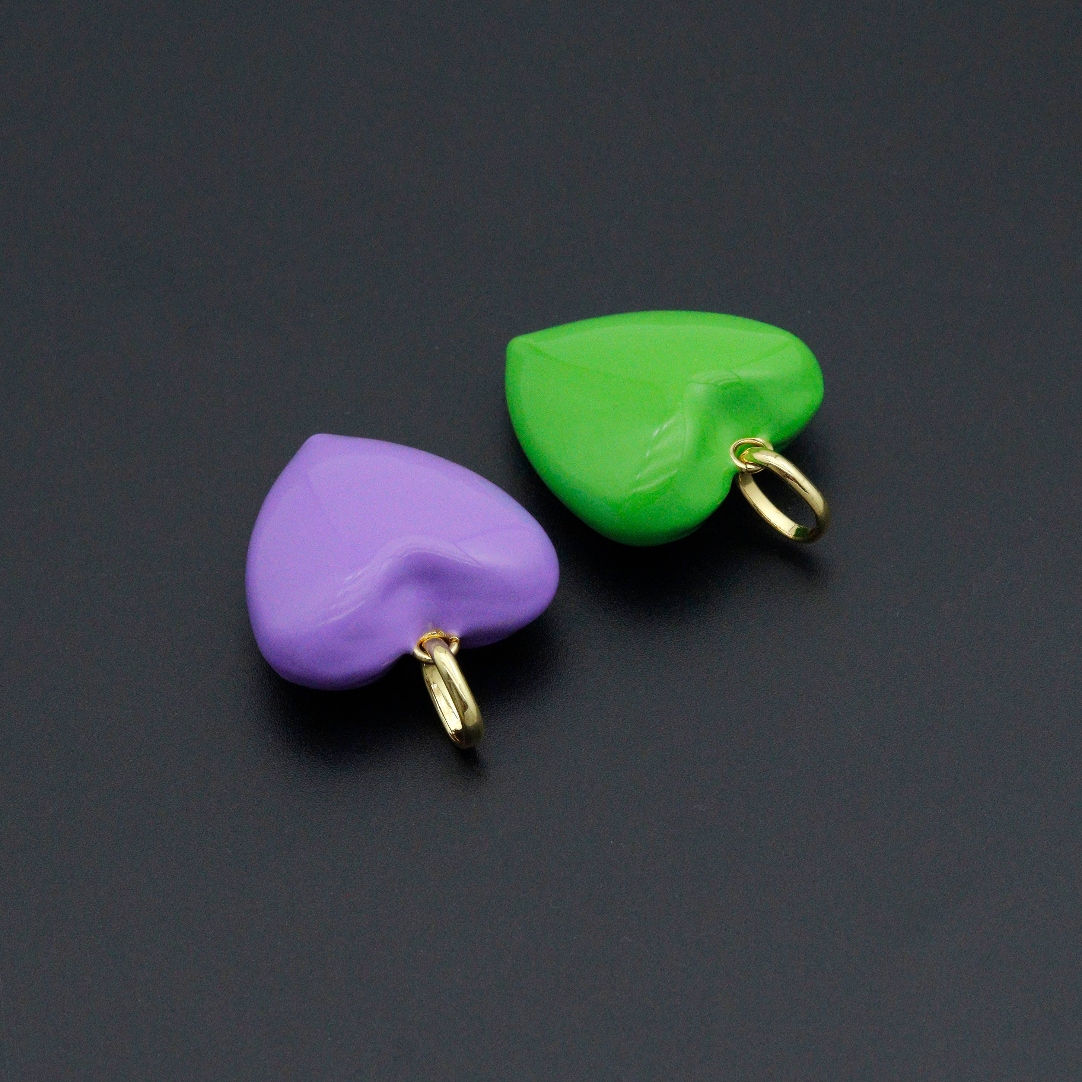 New colors!! Puffy Glossed Hearts Collection, Sku#LX998: 13# Red