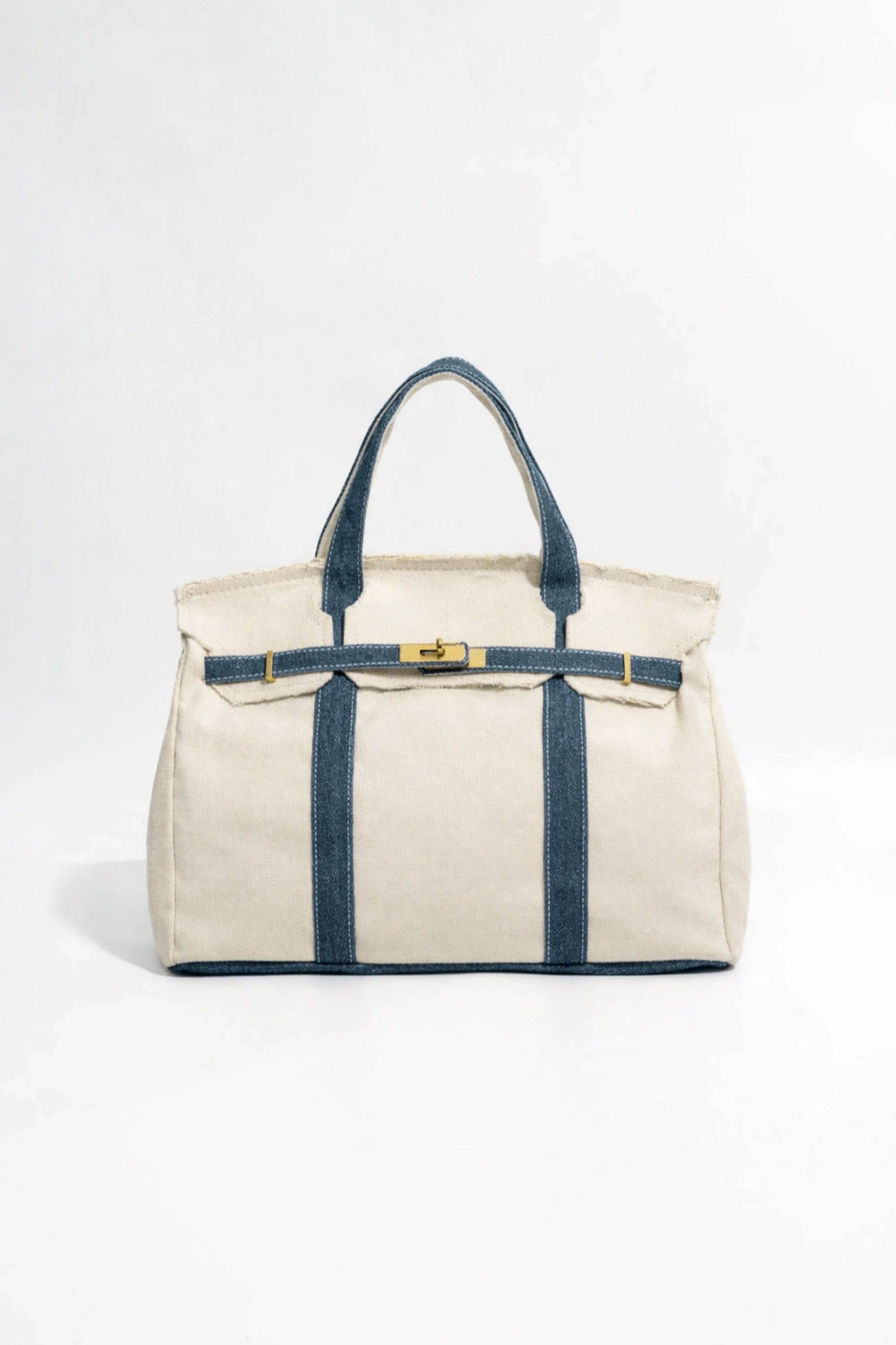 Handmade Premium Cotton Canvas Boatkin Boat Bag (Preorder): White