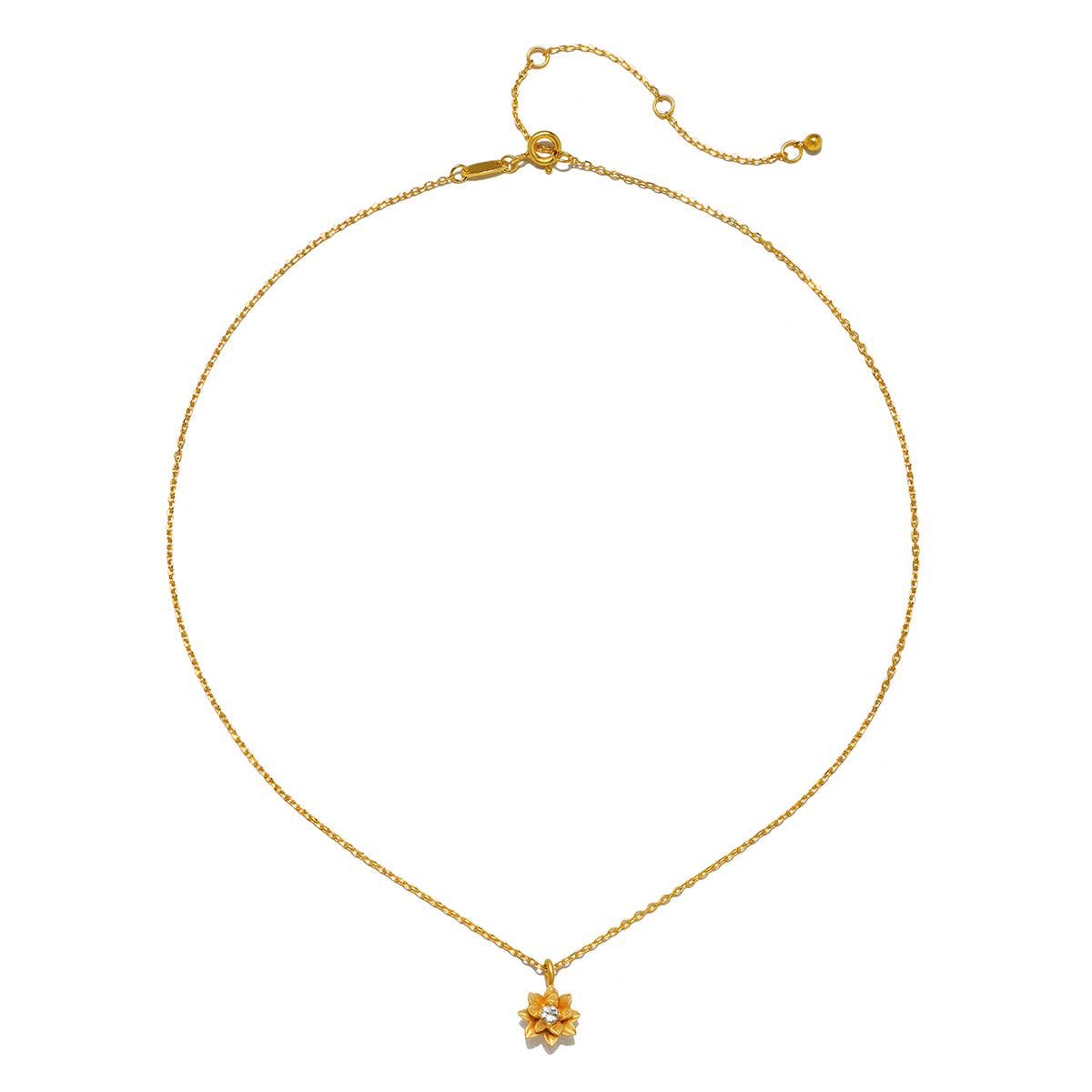 16” Soul Renew Gold Lotus Necklace