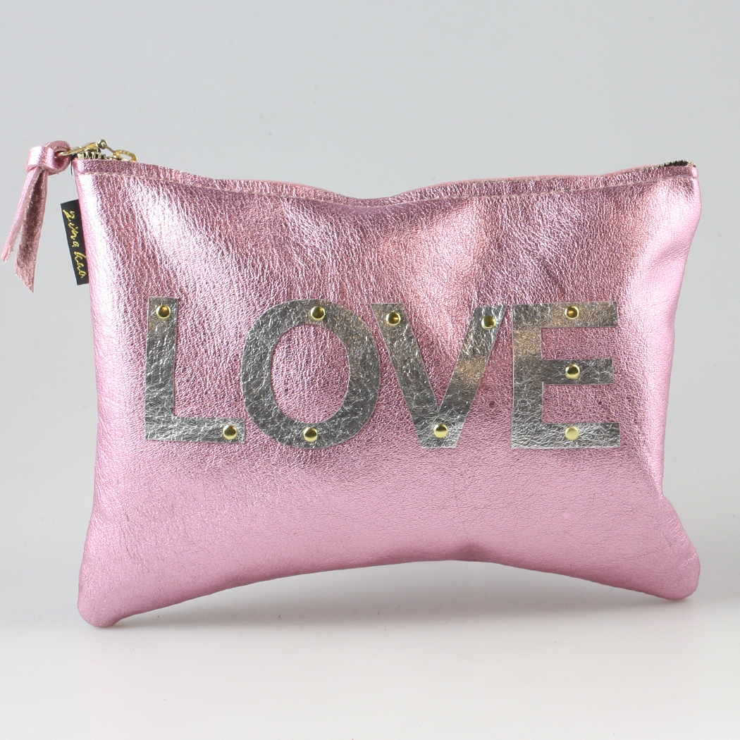 The Metallic Applique Carter: LOVE: Royal  w/Rose letters