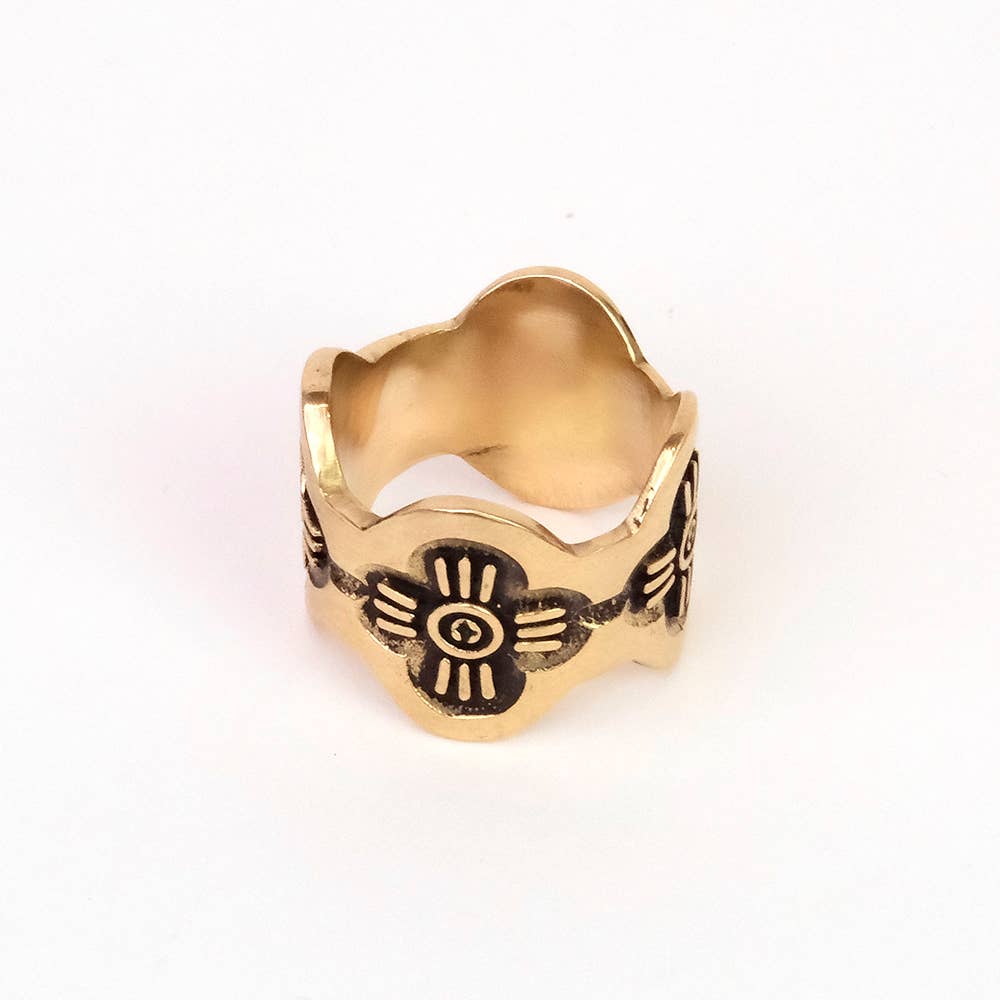 Gladys Brass Bandana Slide Ring