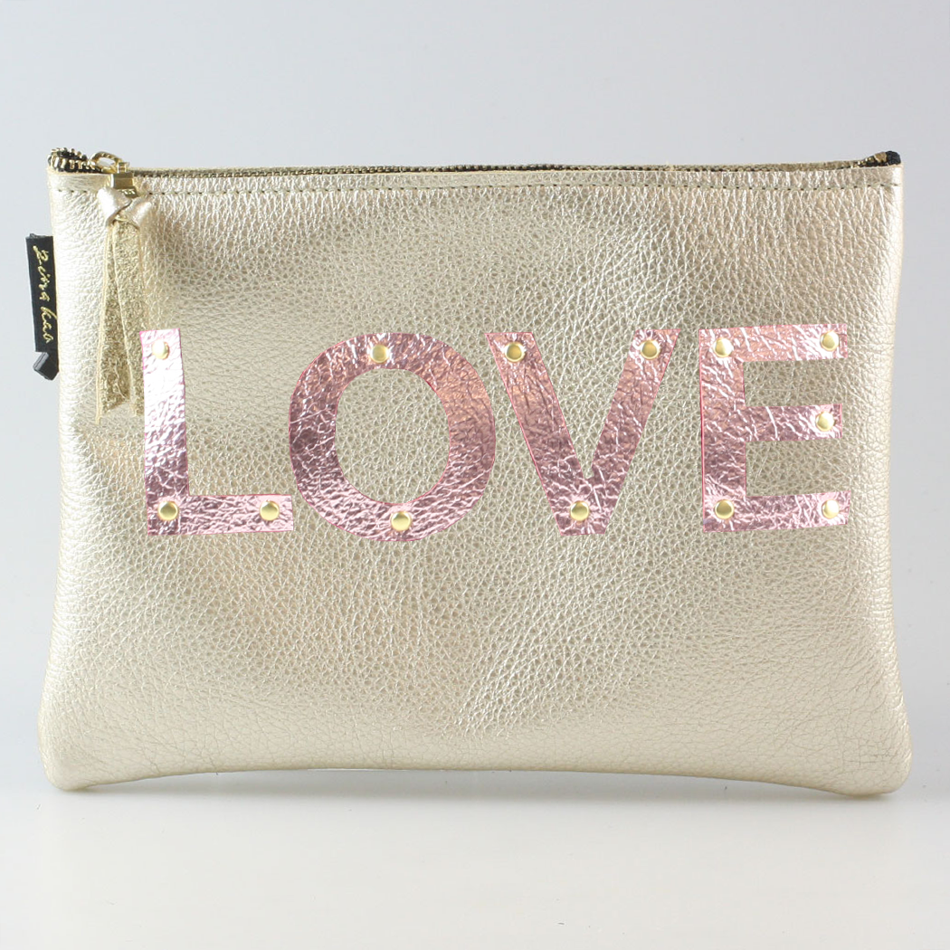 The Metallic Applique Carter: LOVE: Royal  w/Rose letters
