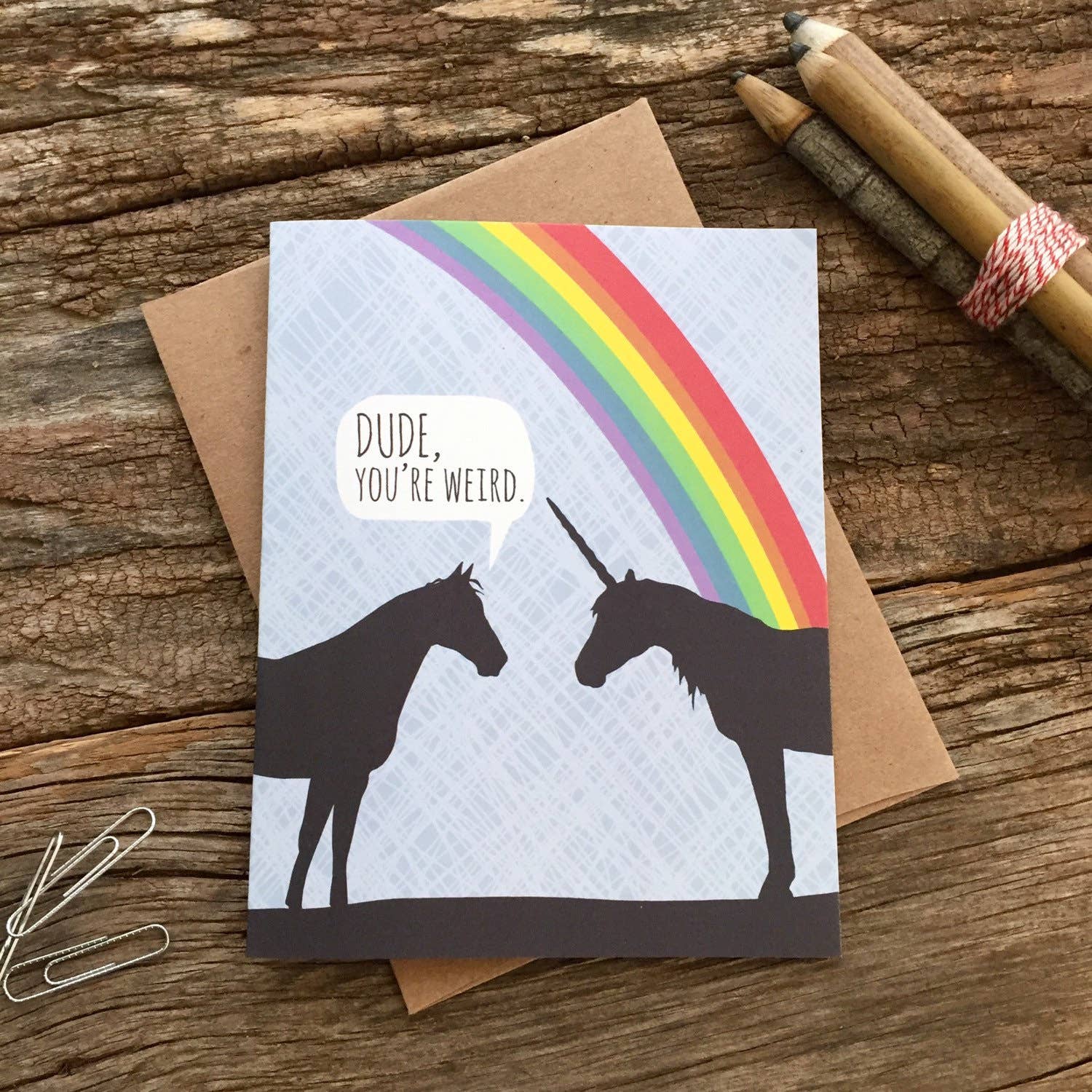 Unicorn Weird Birthday Card