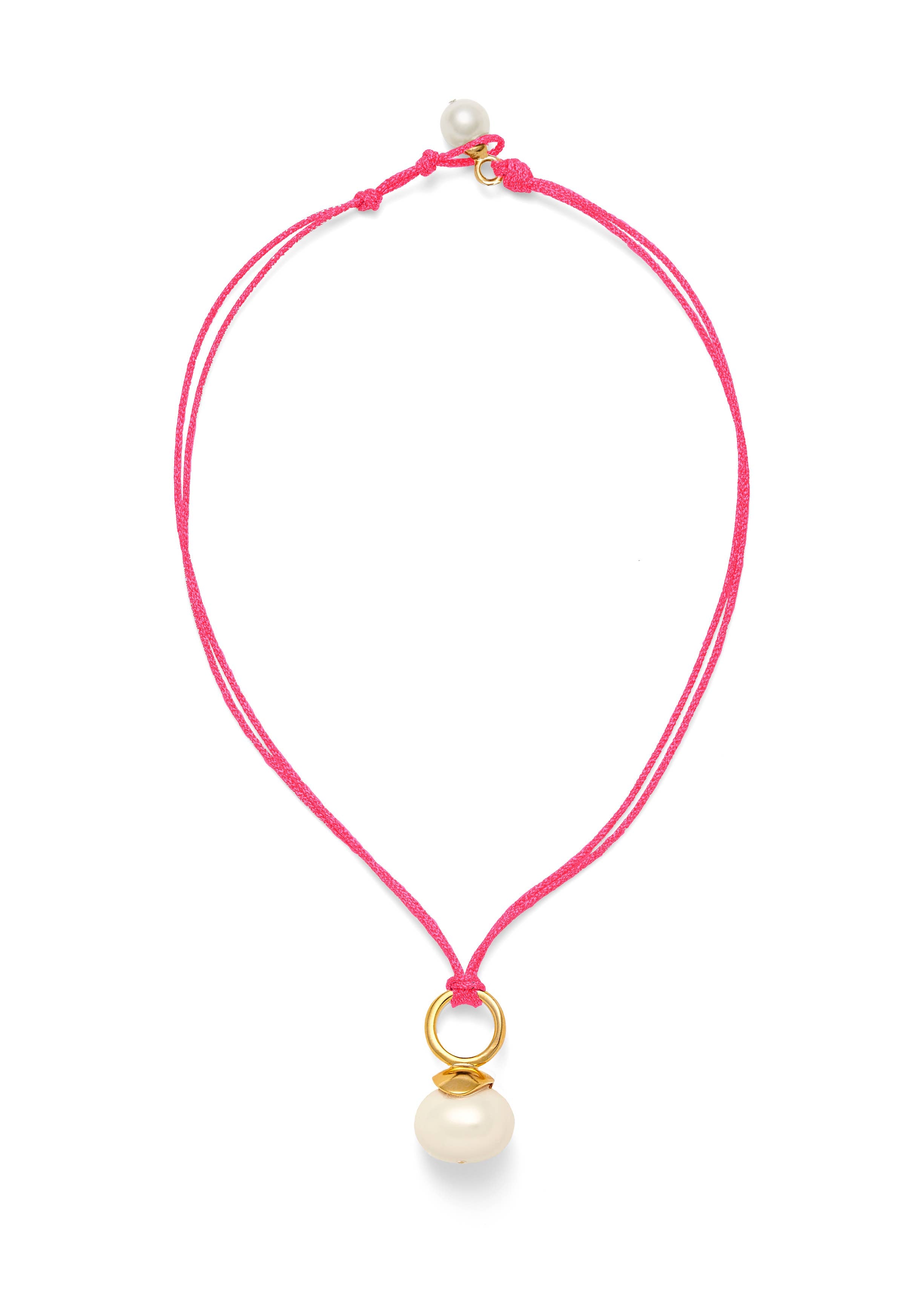 White Pebble Pearl Pendant ~ a Palette of Cords