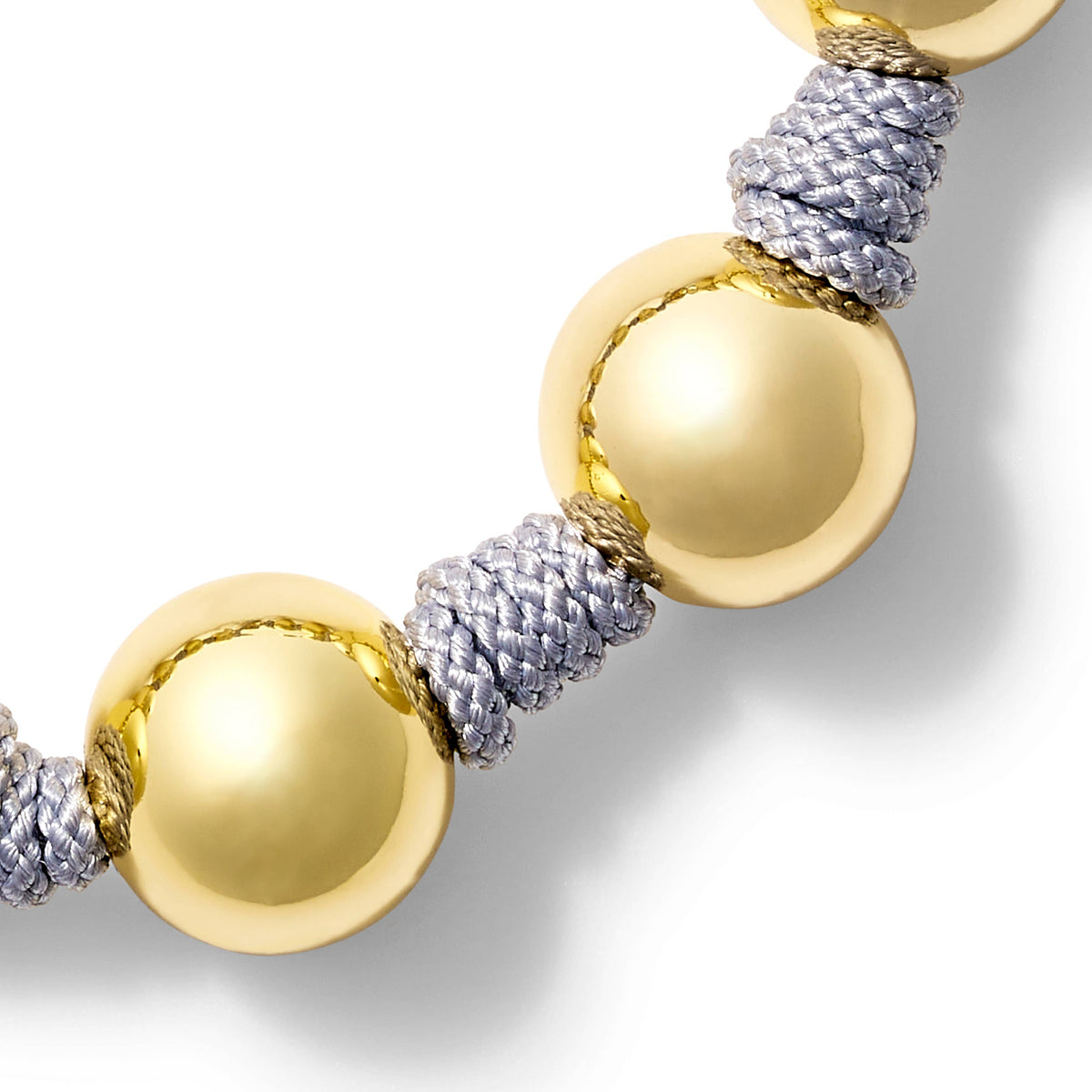 The Knotty Pearled Bracelet ~ Gold: Grey / 7 1/2"