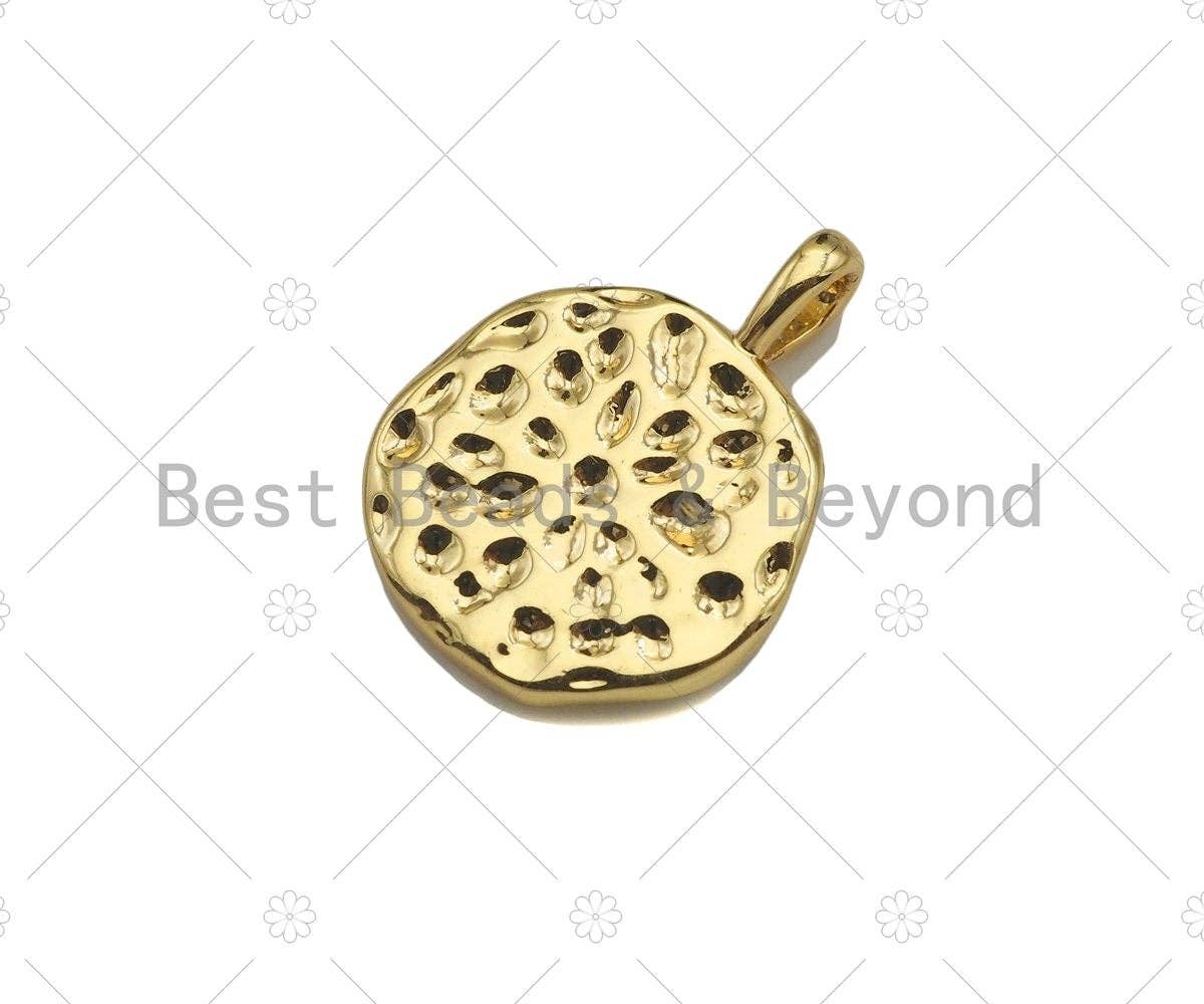 Gold Colorful Enamel Moon Star Heart On Round Coi Black / 1pc