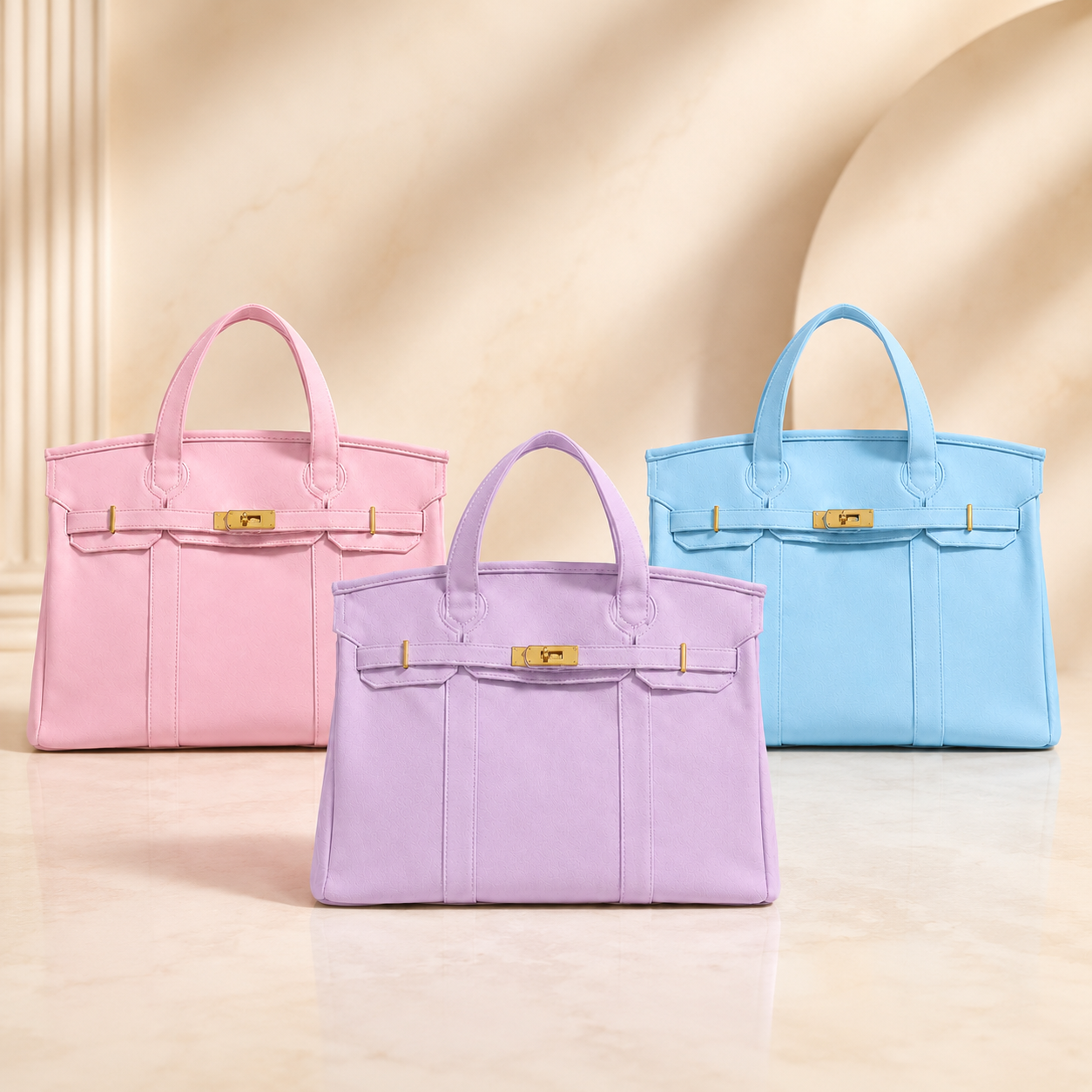 NEW! Premium Pastel Solid Colors Boatkin Boat Canvas Bag: Light Blue