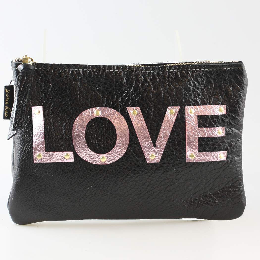 The Metallic Applique Carter: LOVE: Royal  w/Rose letters