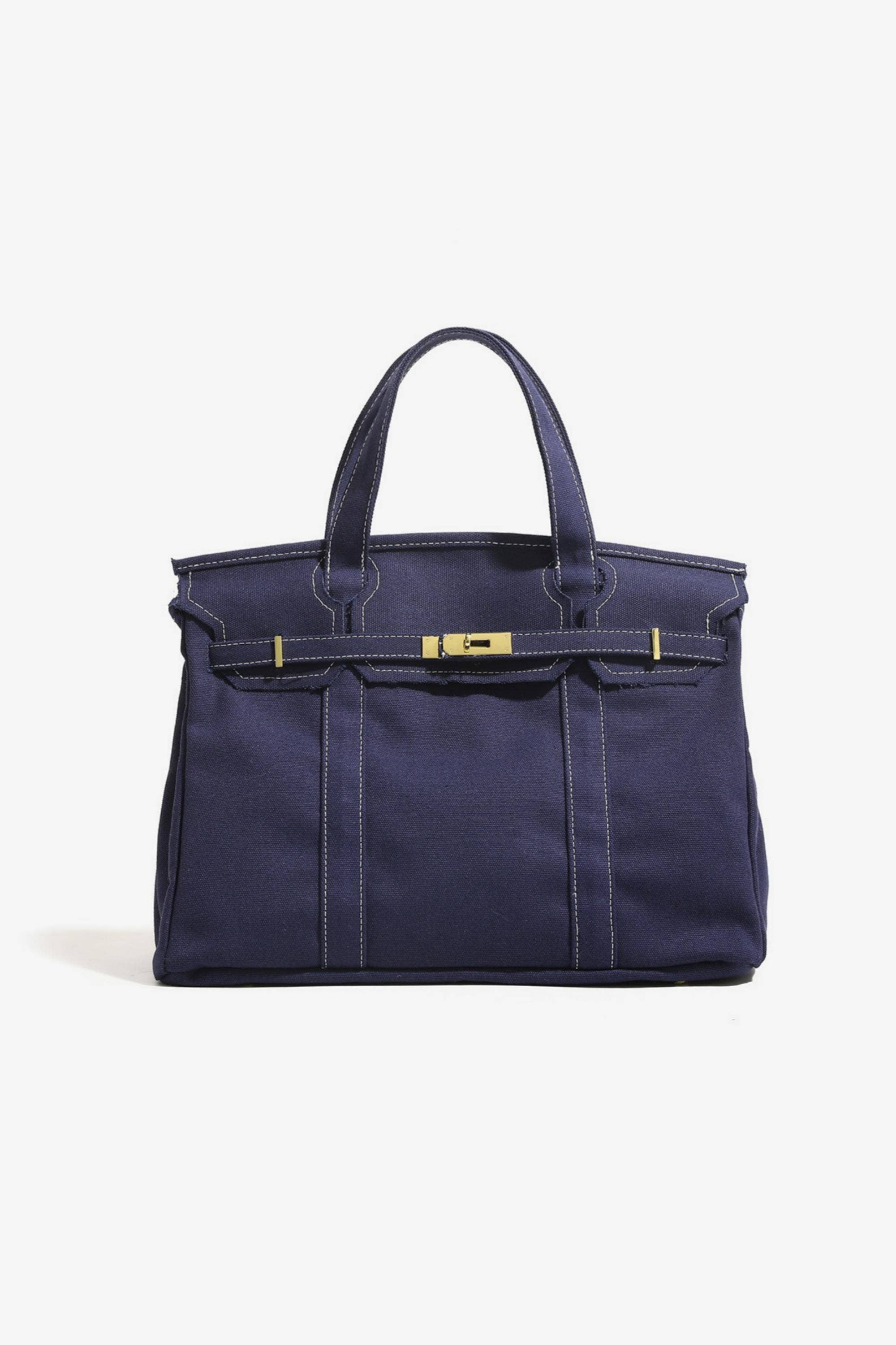 NEW! Premium Pastel Solid Colors Boatkin Boat Canvas Bag: Dark Blue