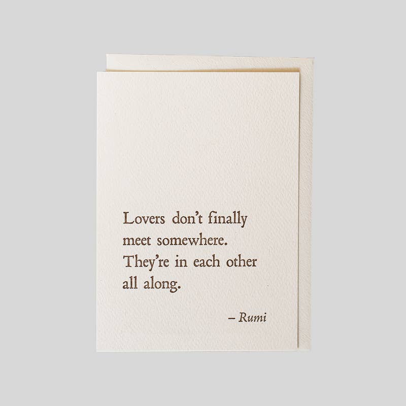 Rumi - Lovers QuoteNote