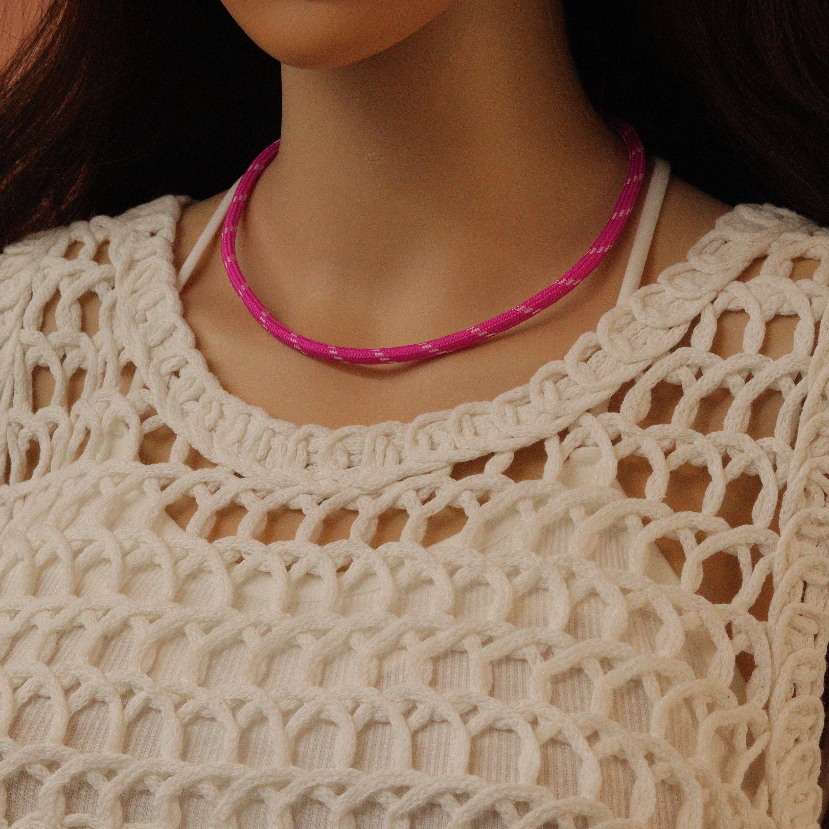 Vibrant Rope Cord Bracelet Necklace, Cord Necklace, Royal Blue