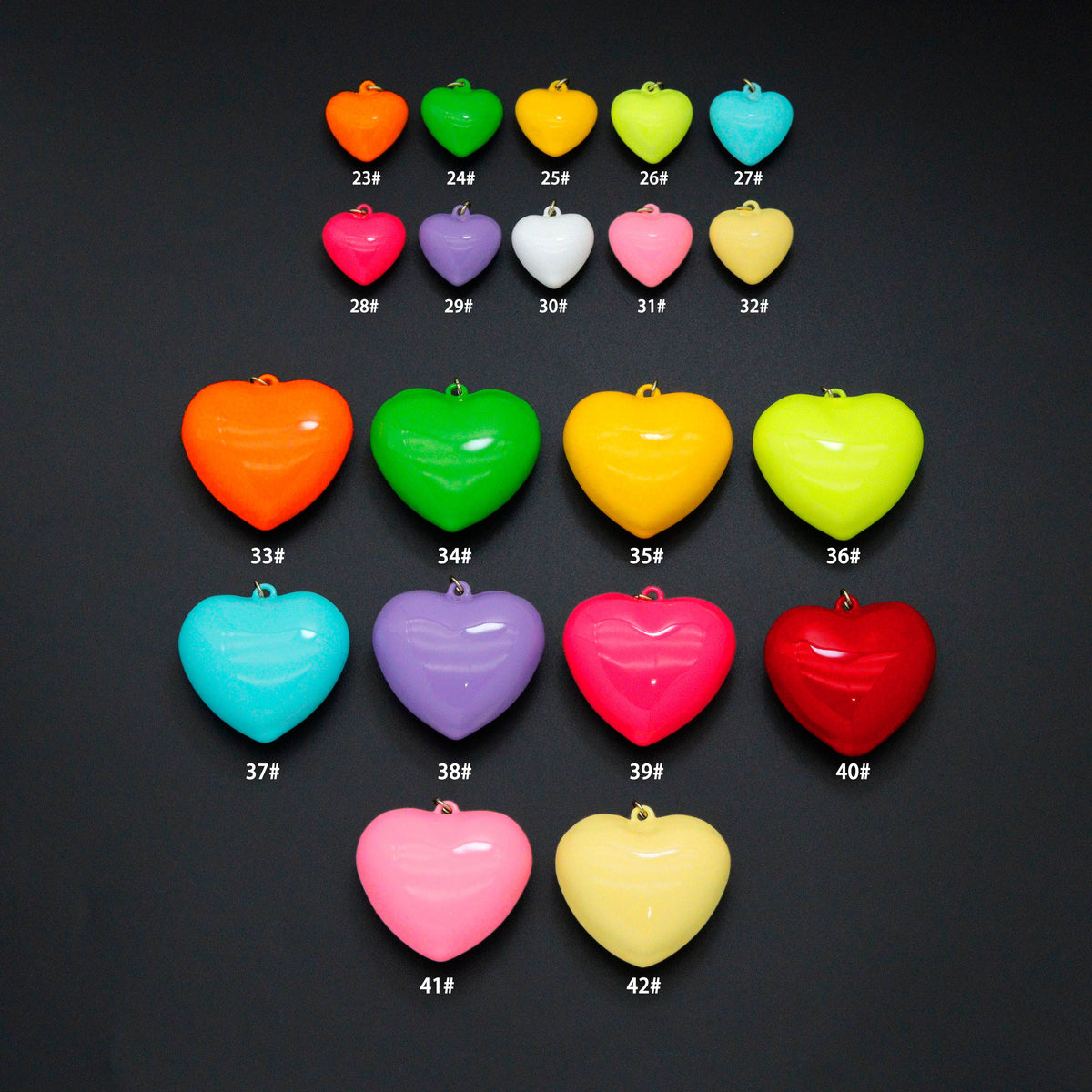 Puffy Hearts Collection, Small Black