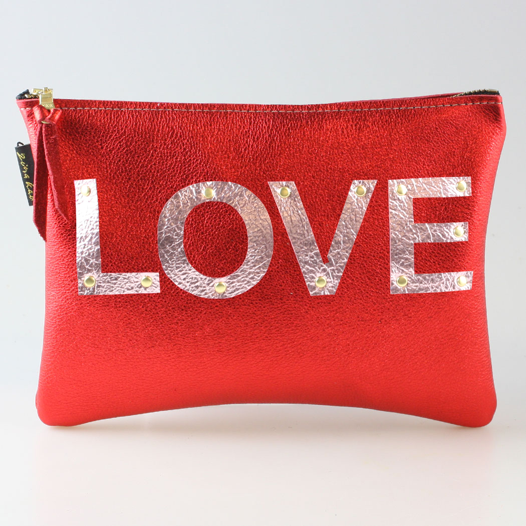 The Metallic Applique Carter: LOVE: Royal  w/Rose letters