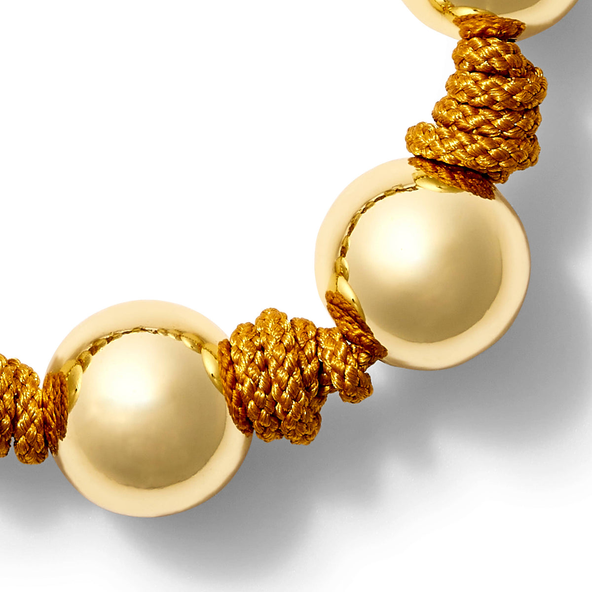 The Knotty Pearled Bracelet ~ Gold: Military Green / 7 1/2"