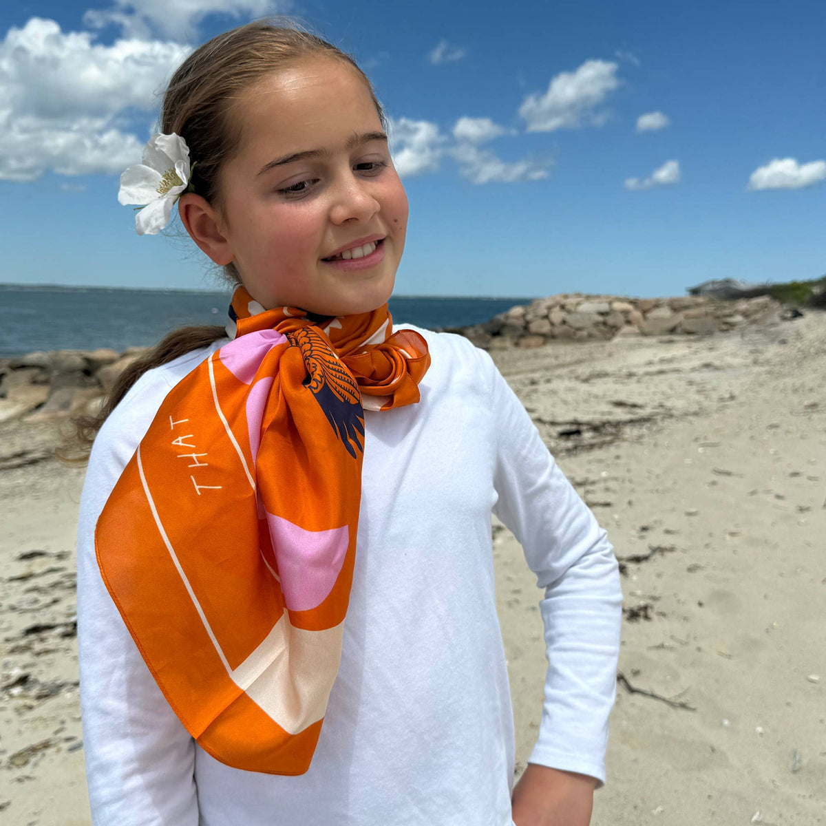 Soar & Sing Scarf | Silk Habotai Scarf | Women's Bandana: 26" x 26"