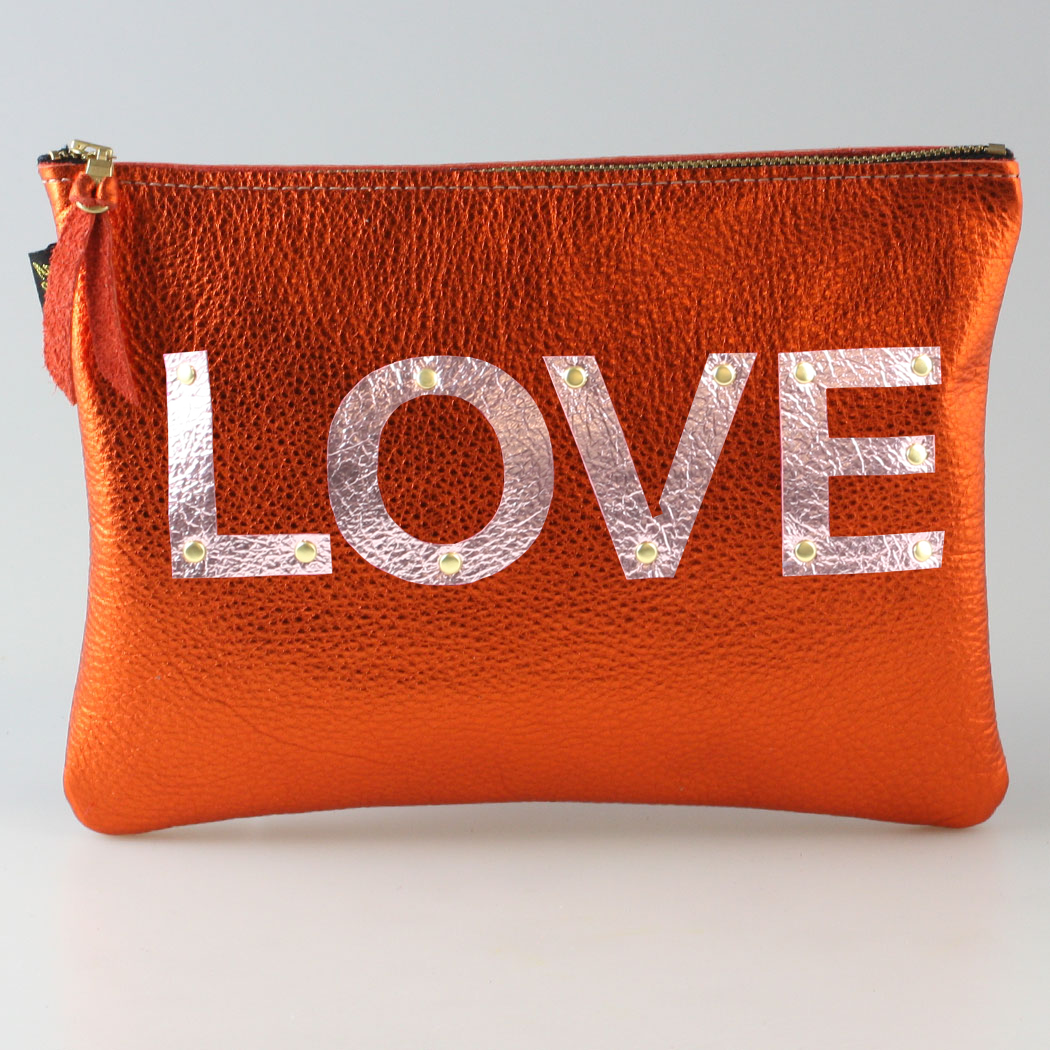 The Metallic Applique Carter: LOVE: Jet  w/Rose letters