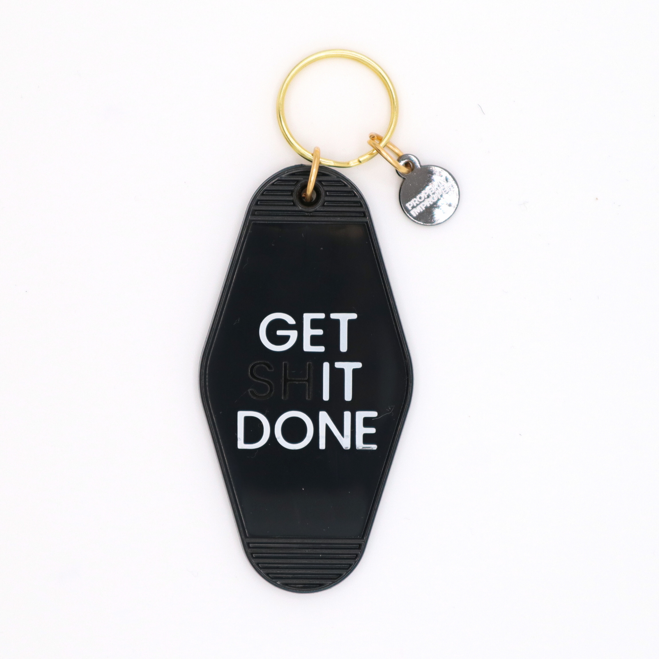 Hot Stamped Motel Keychain Get Shit Done