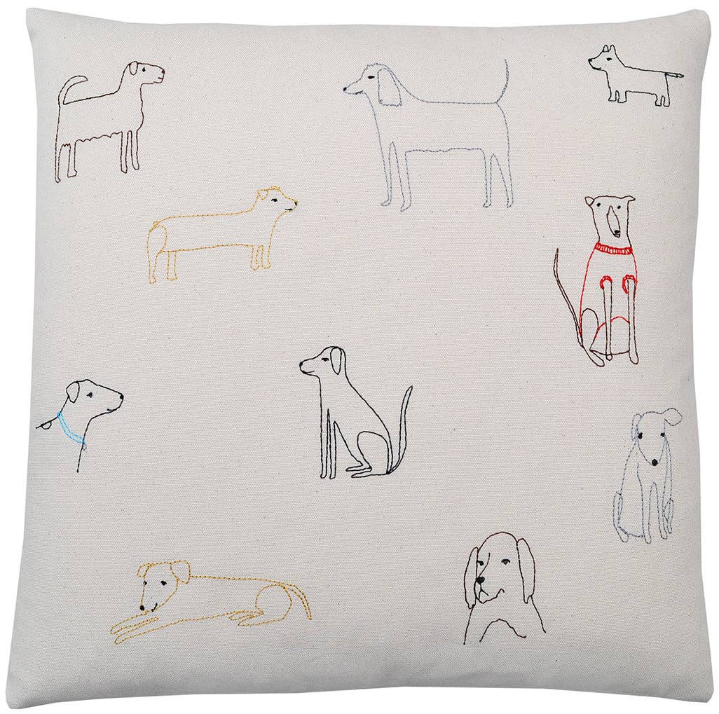 Dogs Pillow, Cotton: 14" Dogs Pillows