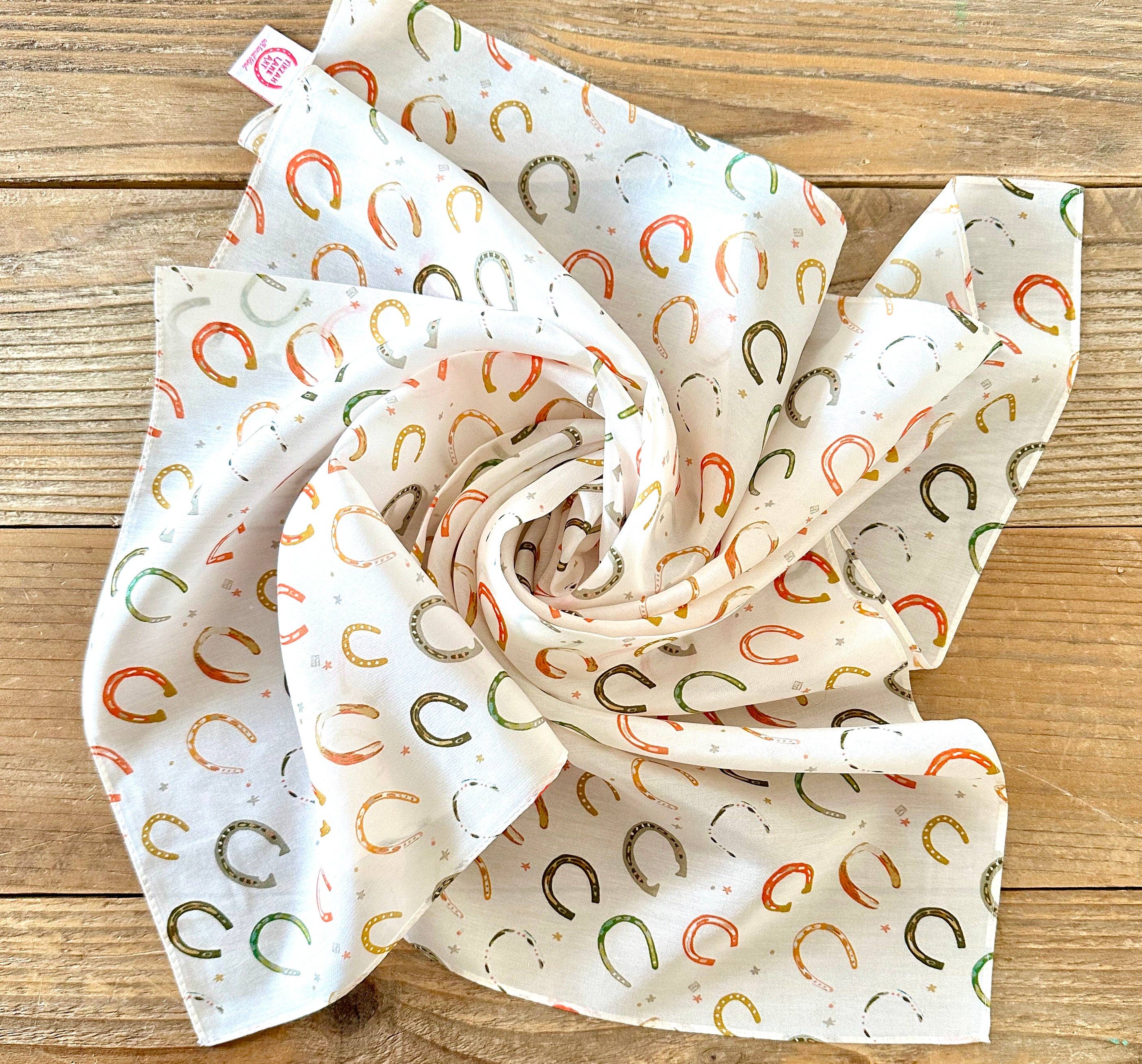 Lucky Cowgirl: Cowgirl Western Scarf Bandana Silk Wild Rag