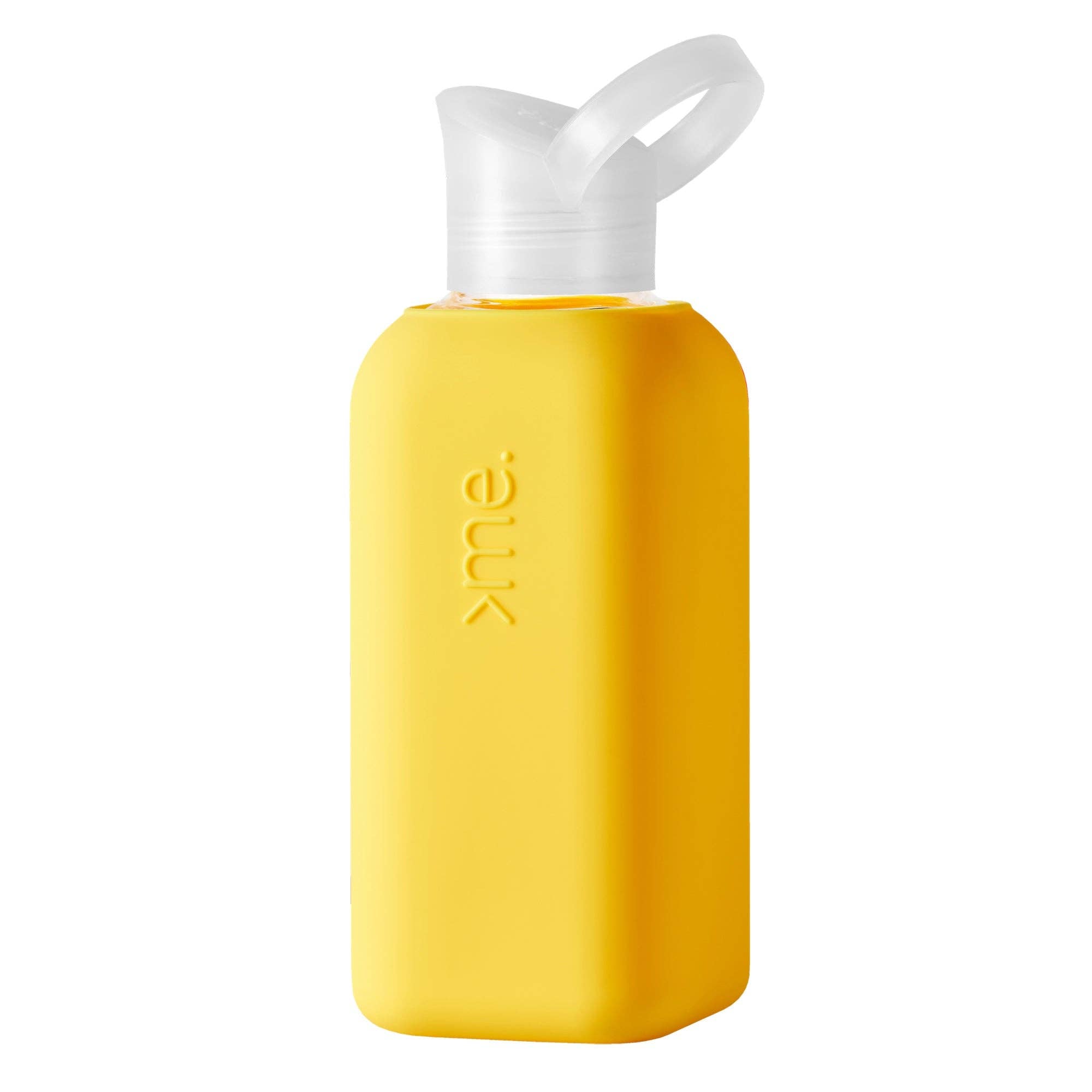 Squireme - Glass Bottle with Silicone Sleeve: Yellow