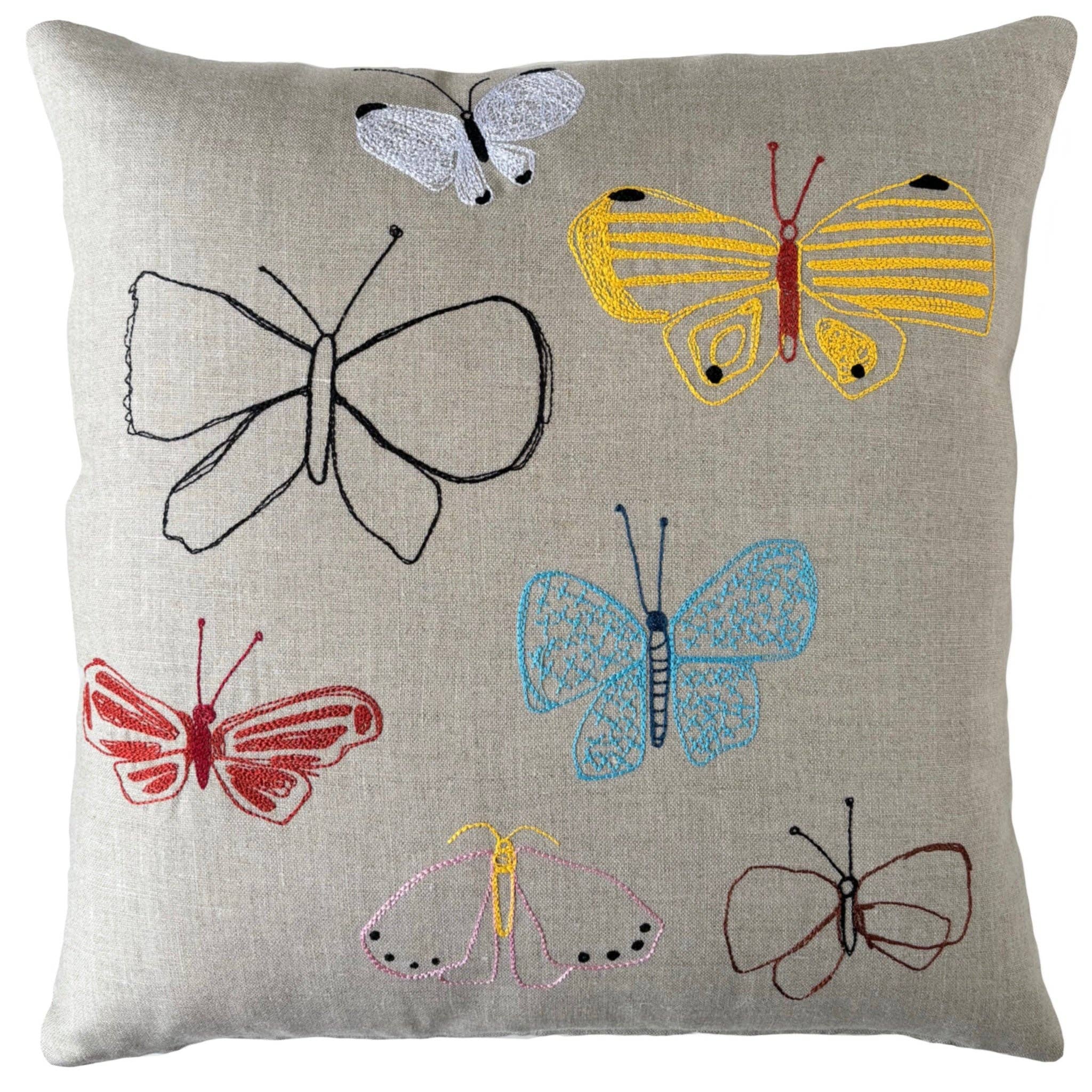 Butterflies Pillow: 18” Butterflies Pillow