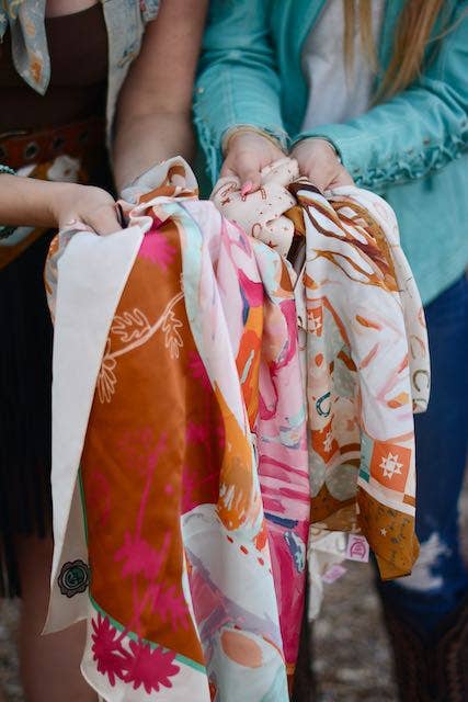 Lucky Cowgirl: Cowgirl Western Scarf Bandana Silk Wild Rag