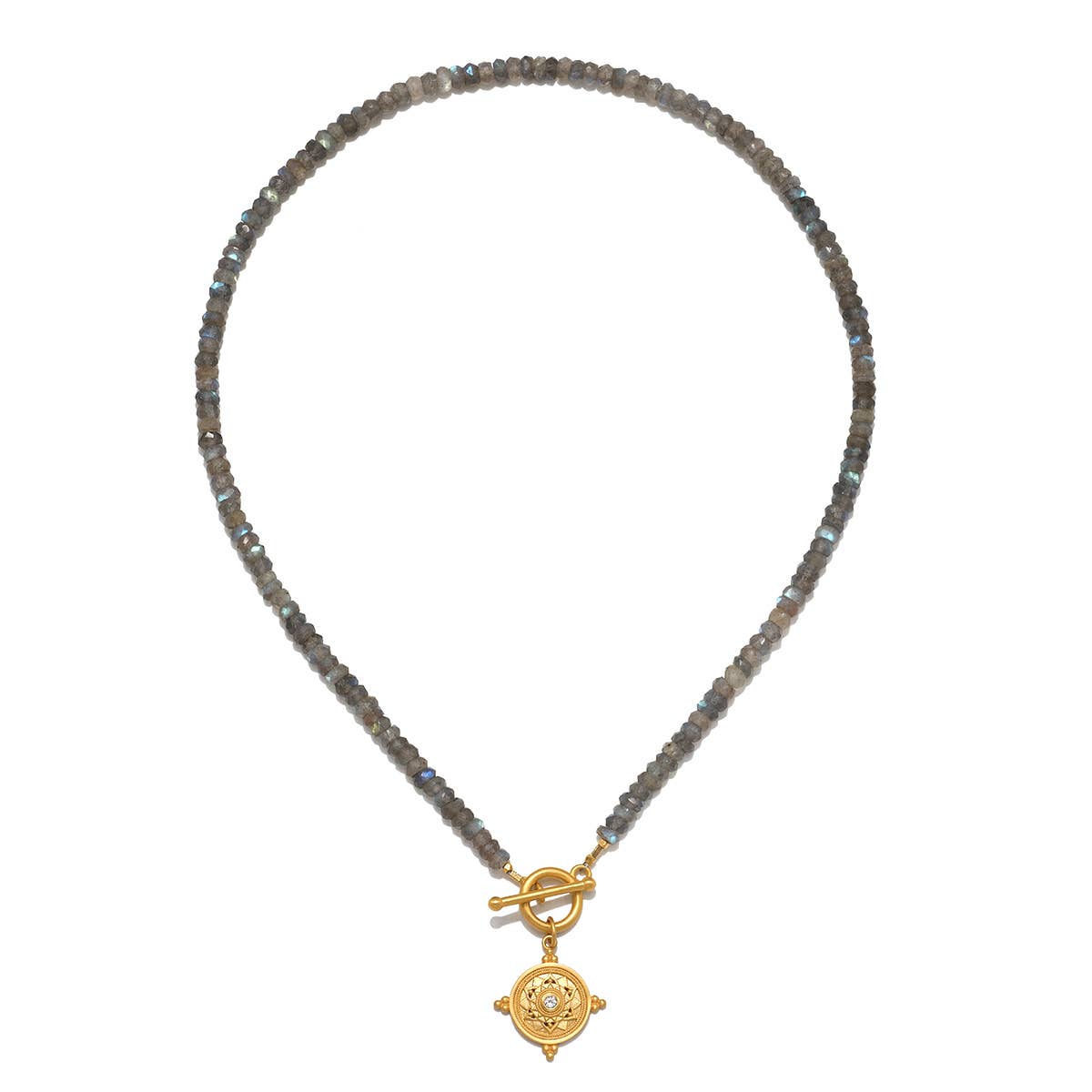 18" Labradorite Toggle Necklace