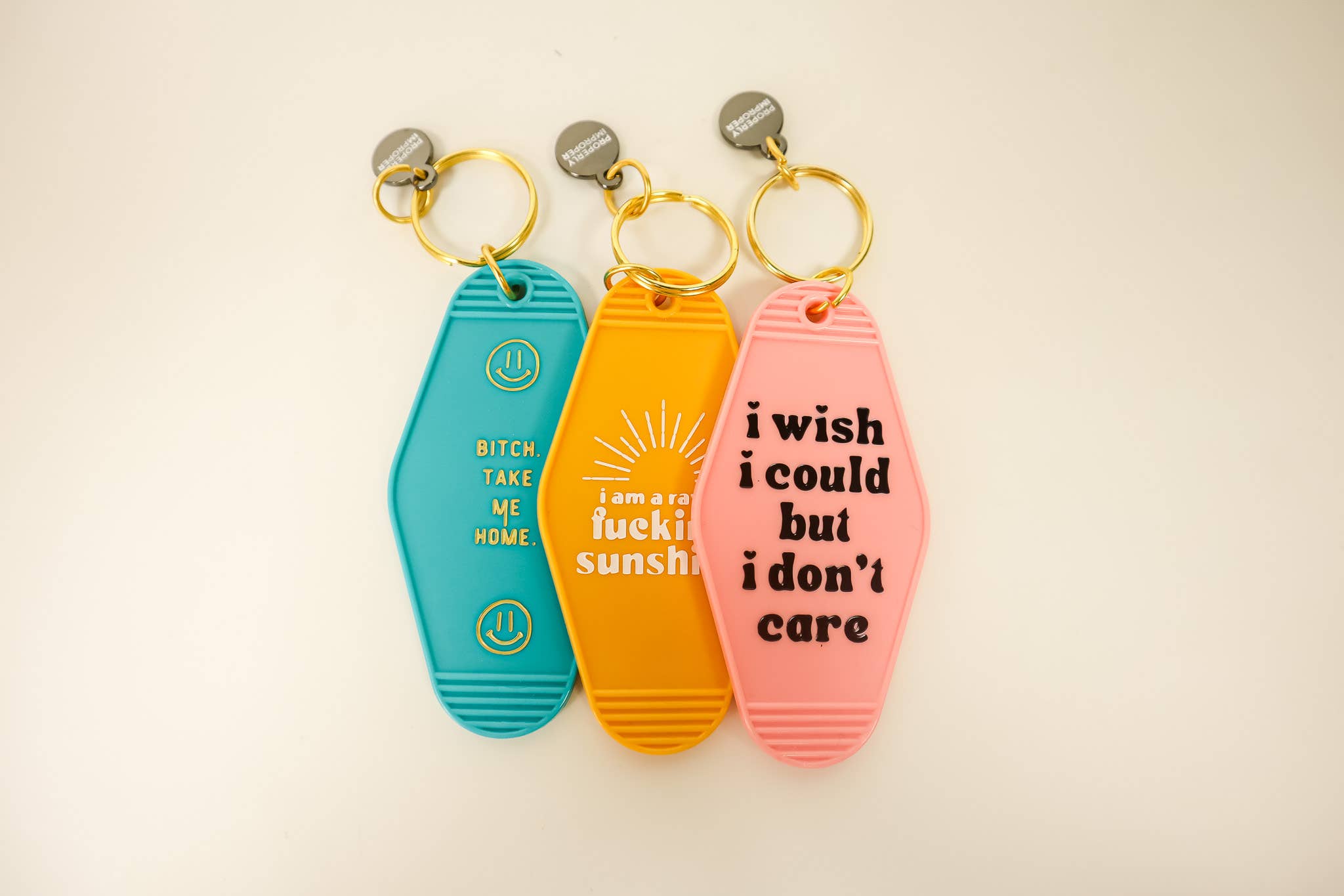 Hot Stamped Motel Keychain I Am A Ray Of Fucking Sunshine