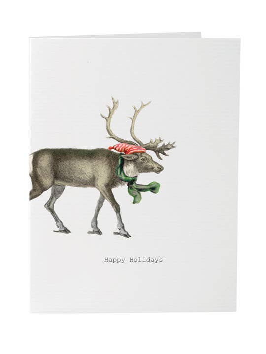 Happy Holidays Reindeer Greeting Card