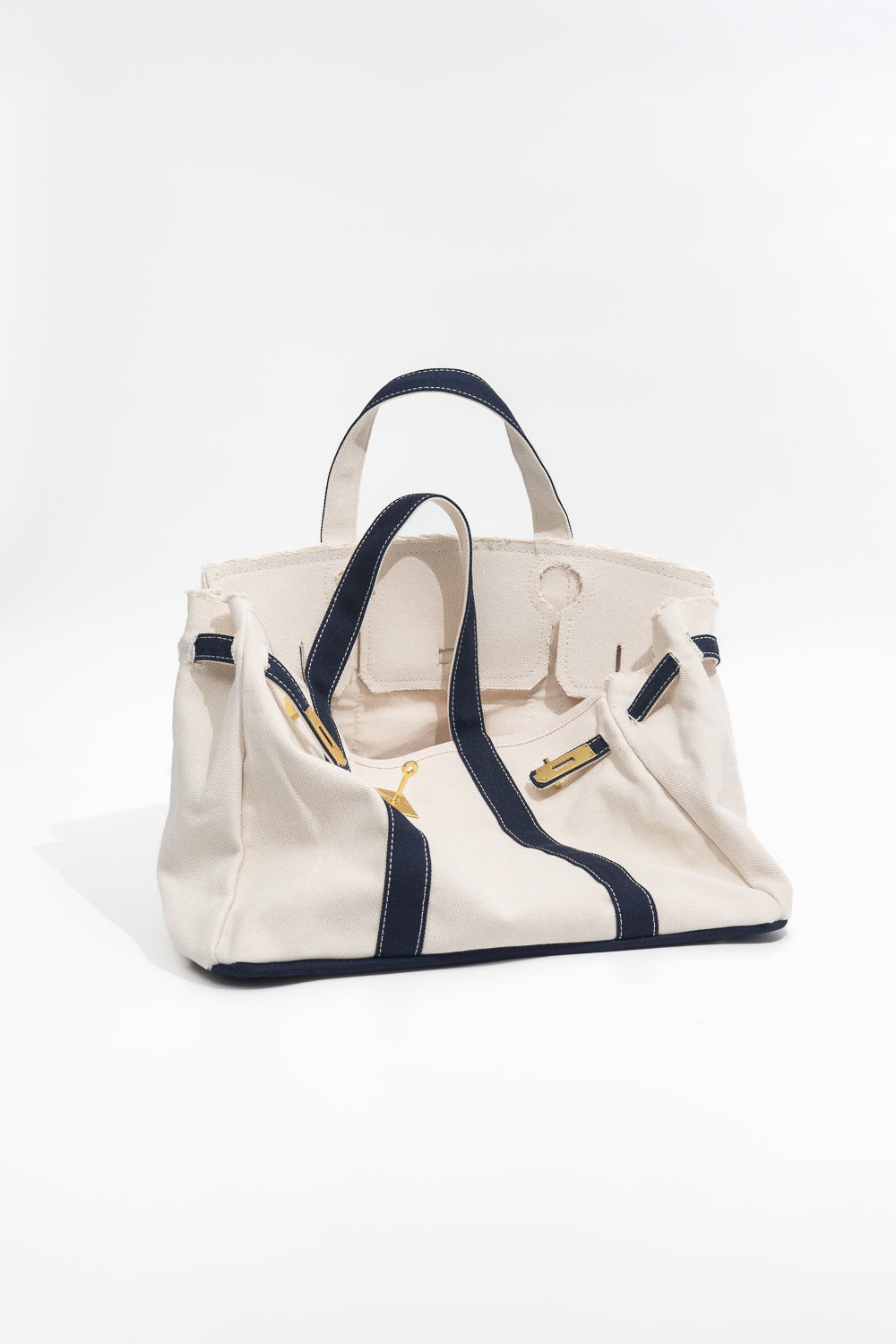 Handmade Premium Cotton Canvas Boatkin Boat Bag (Preorder): White