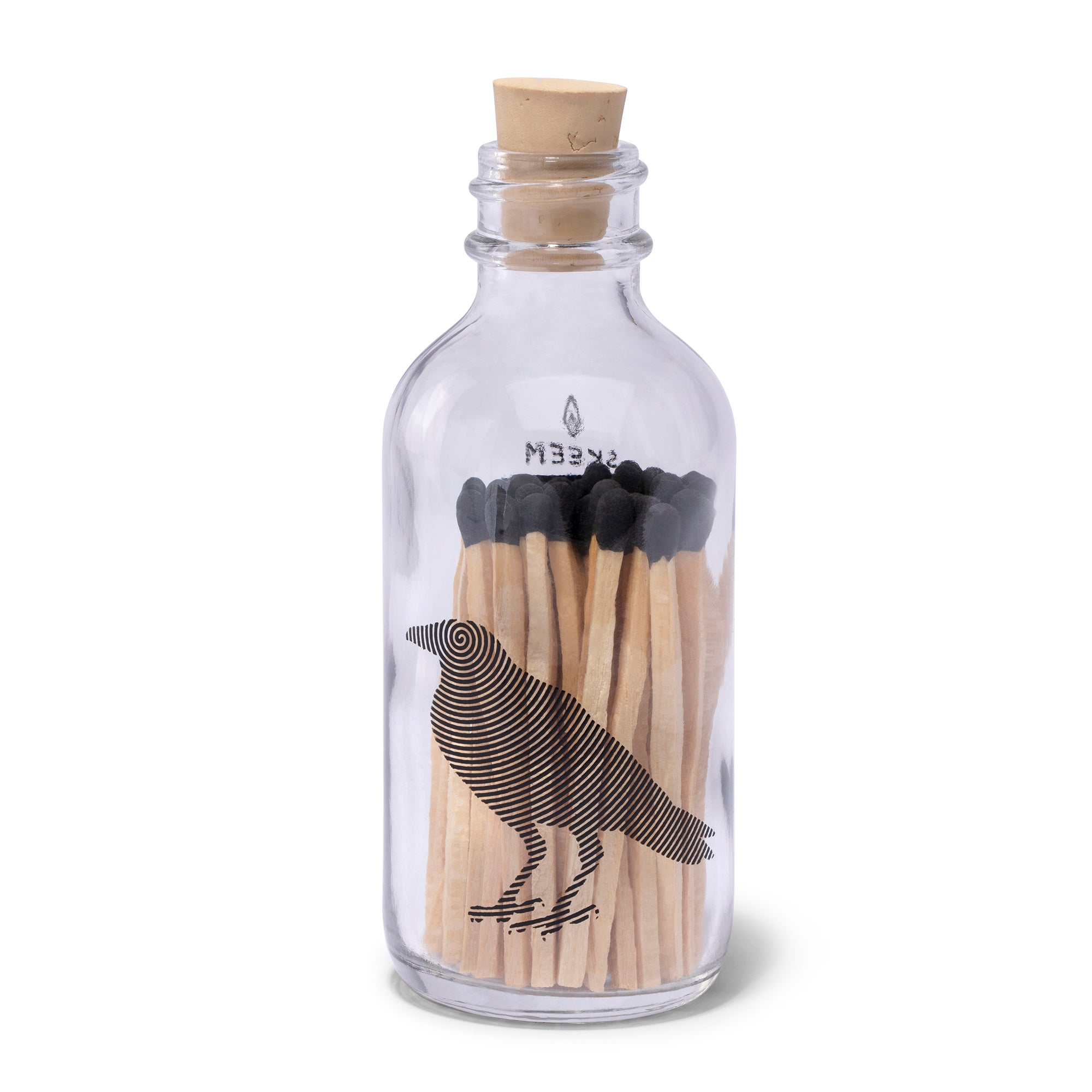 Mini Apothecary Match Bottle, Raven