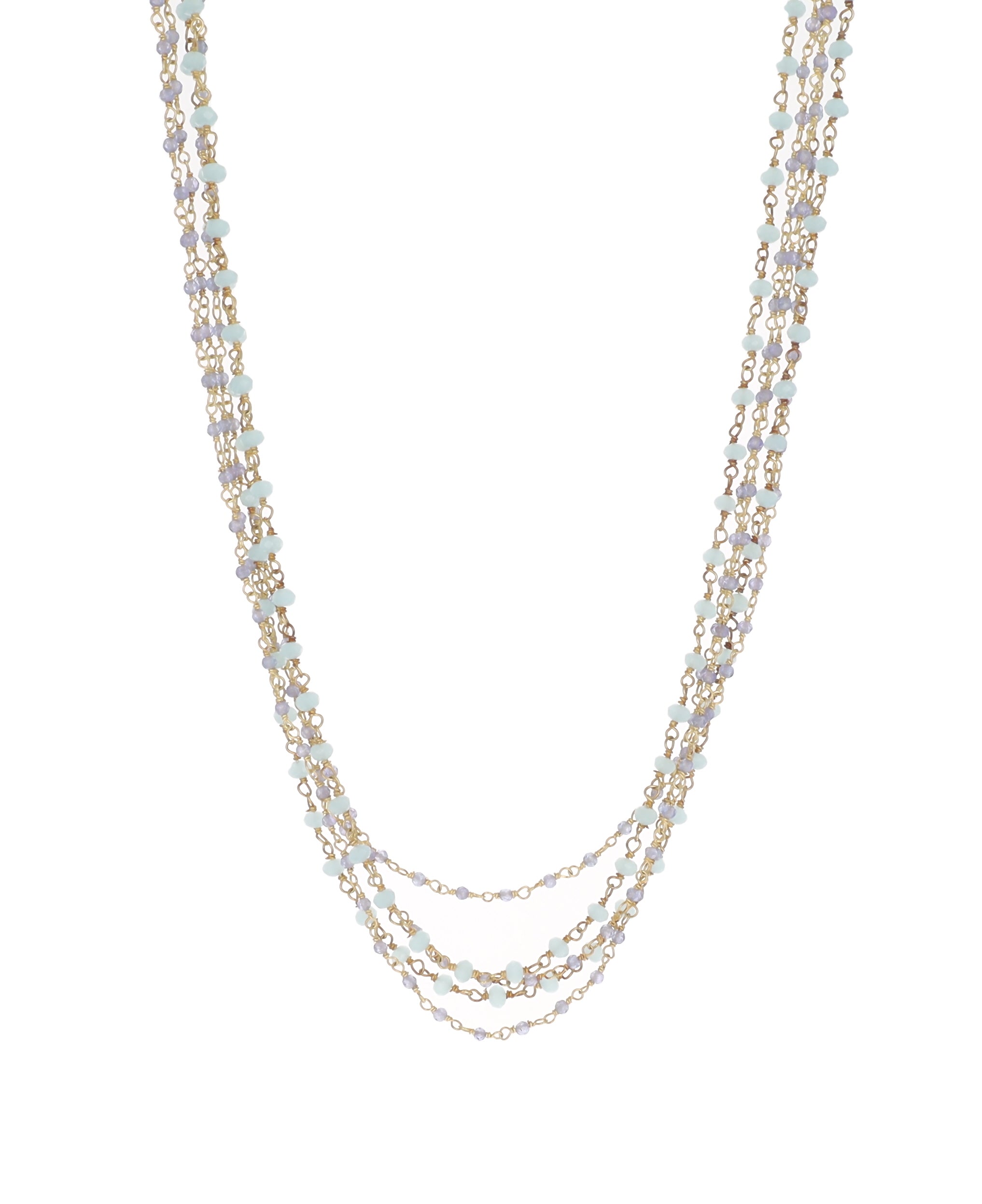 Tanzantite and AquaMarine Necklace