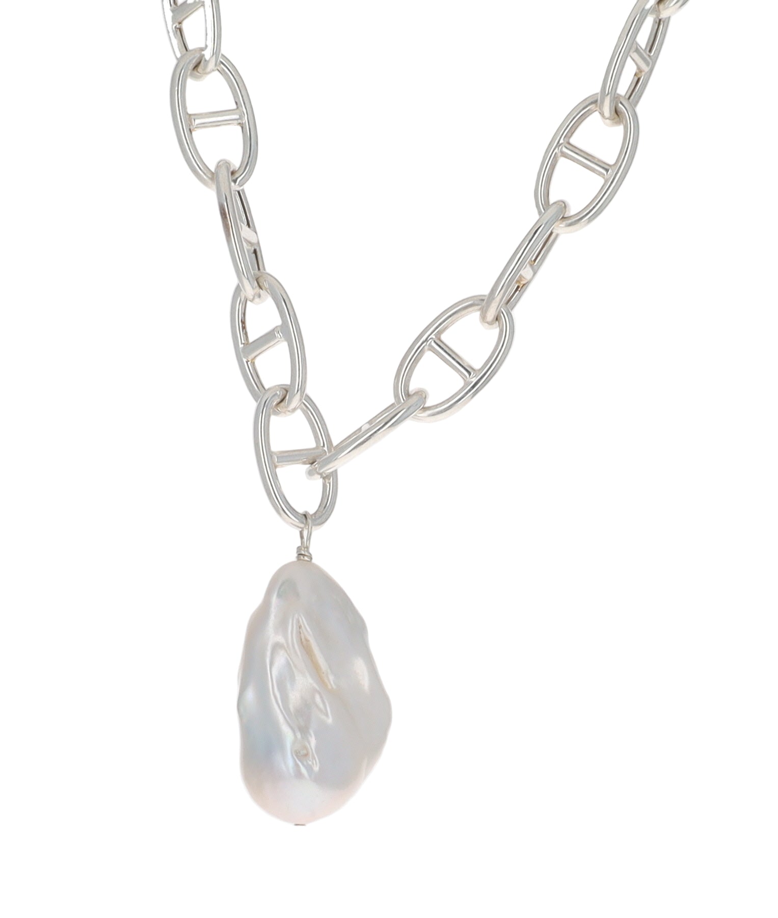 Baroque Pearl Silver Necklace