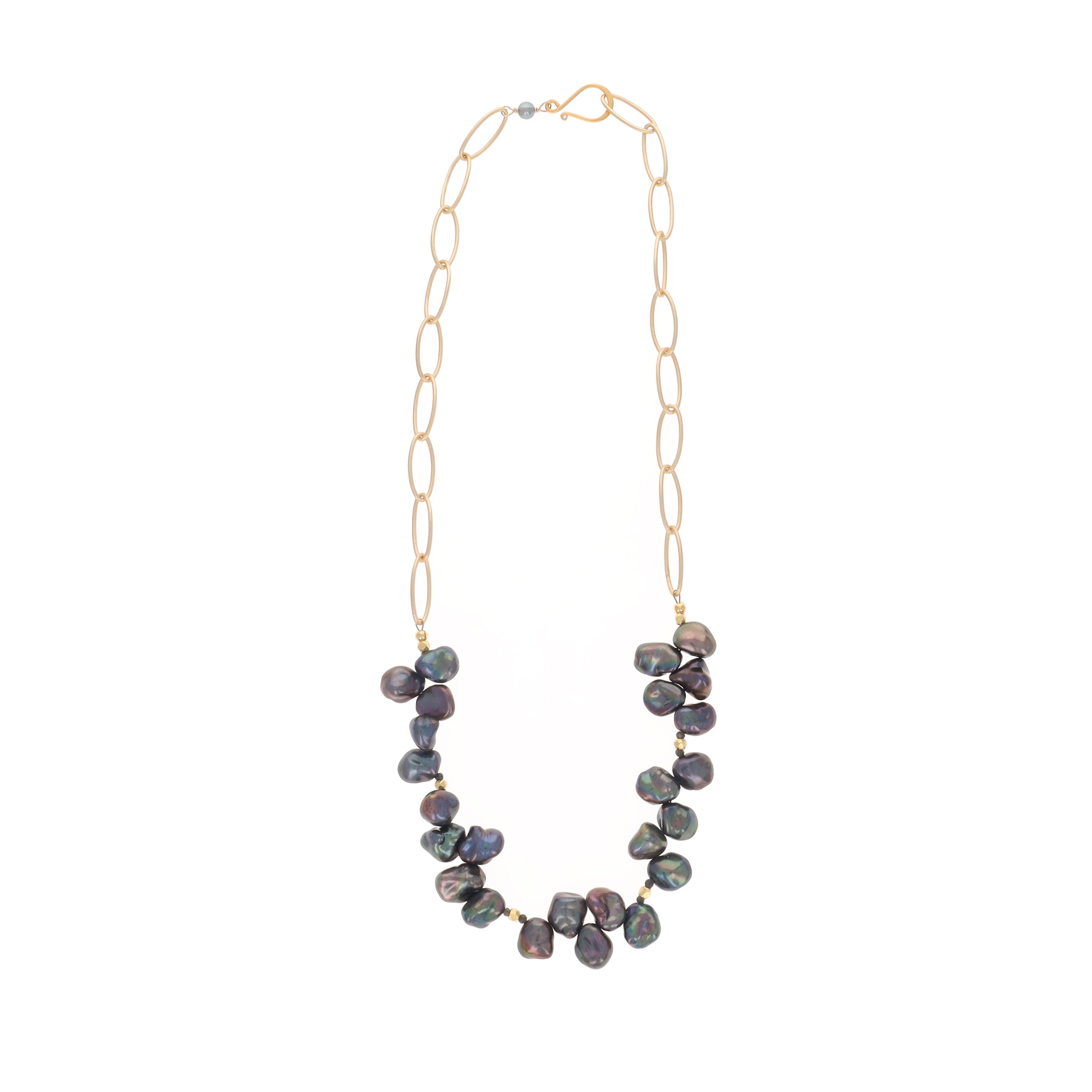 Black Keshi Pearl Necklace