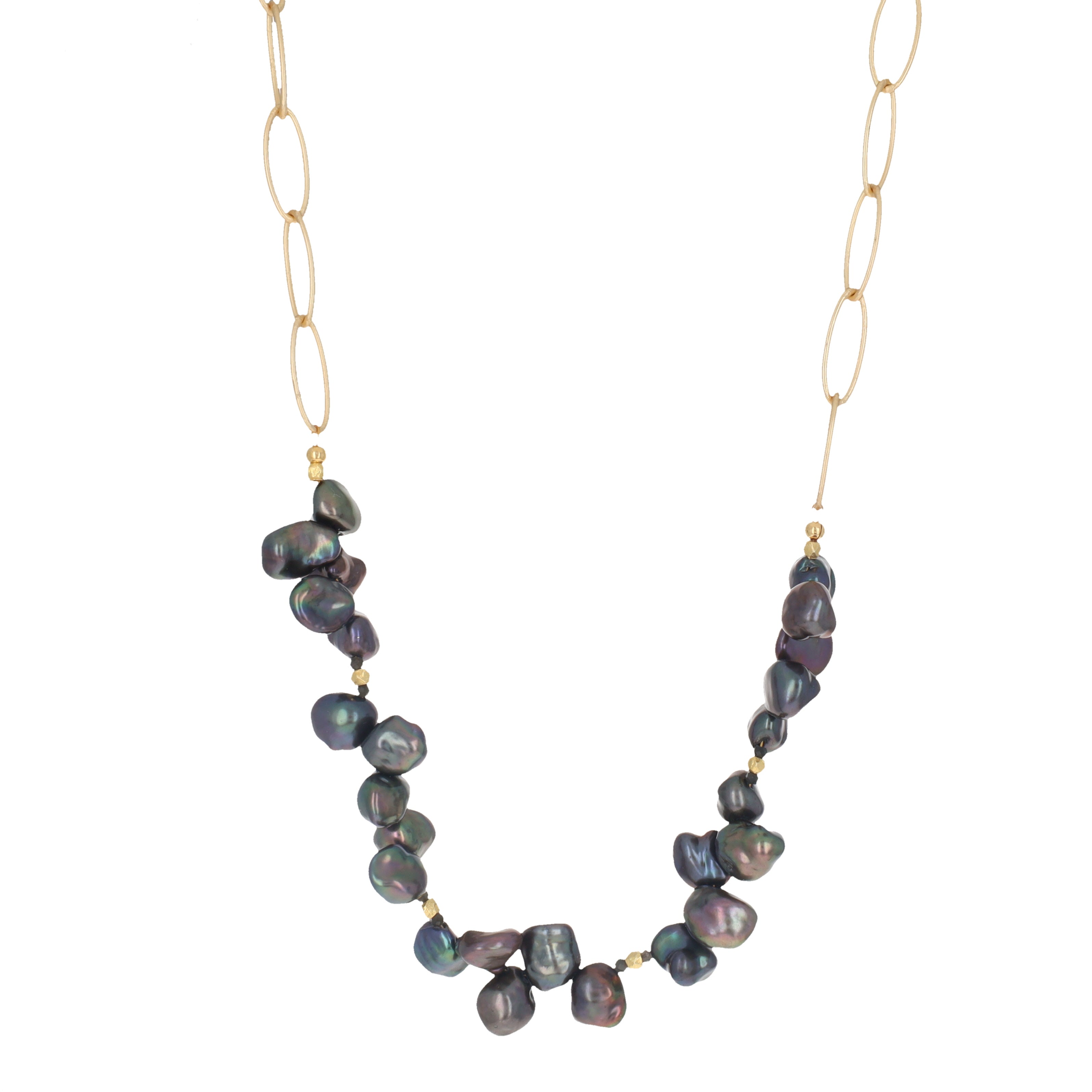 Black Keshi Pearl Necklace