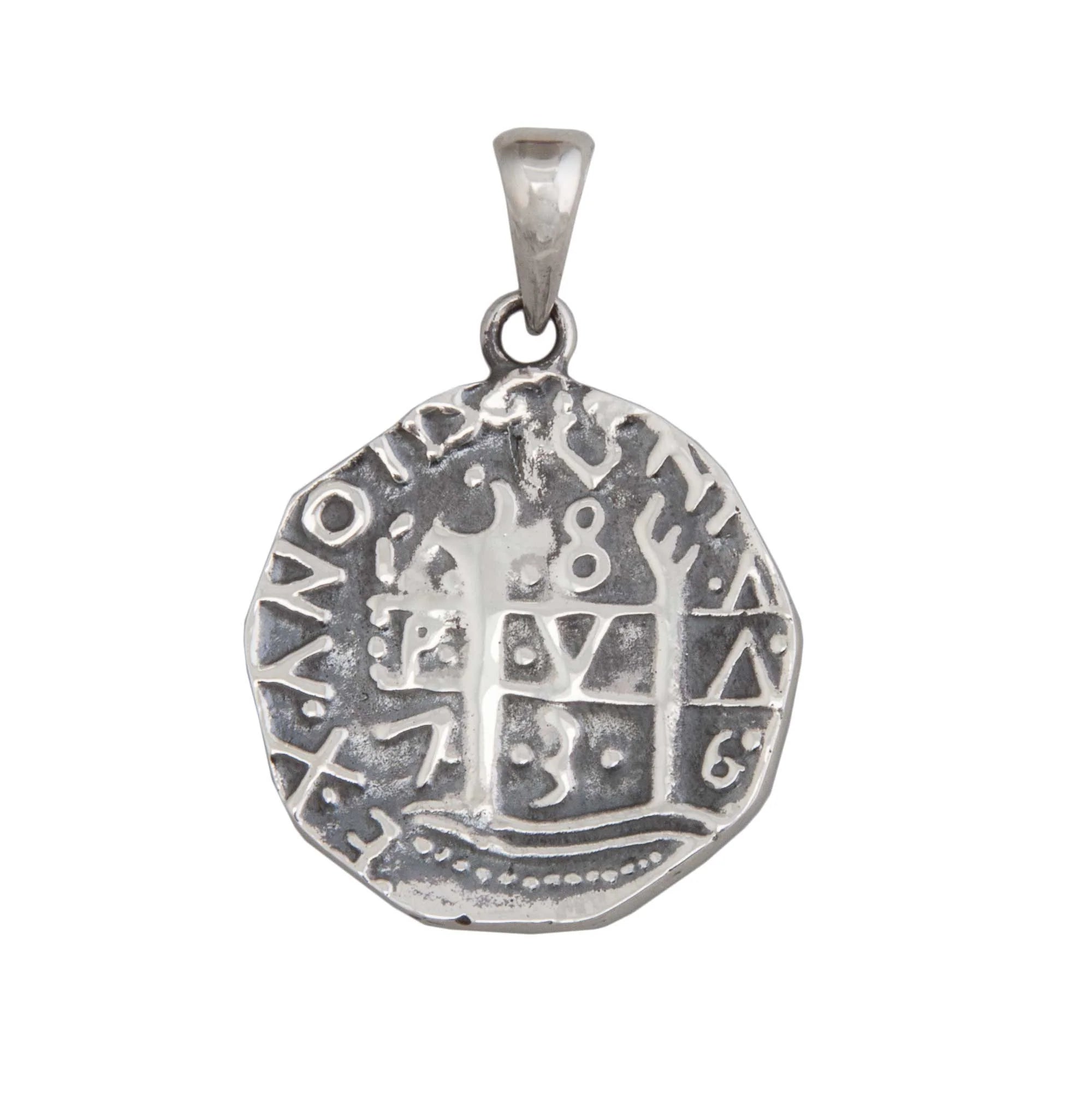 Sterling Silver Reversible Replica Greek Coin Pendant