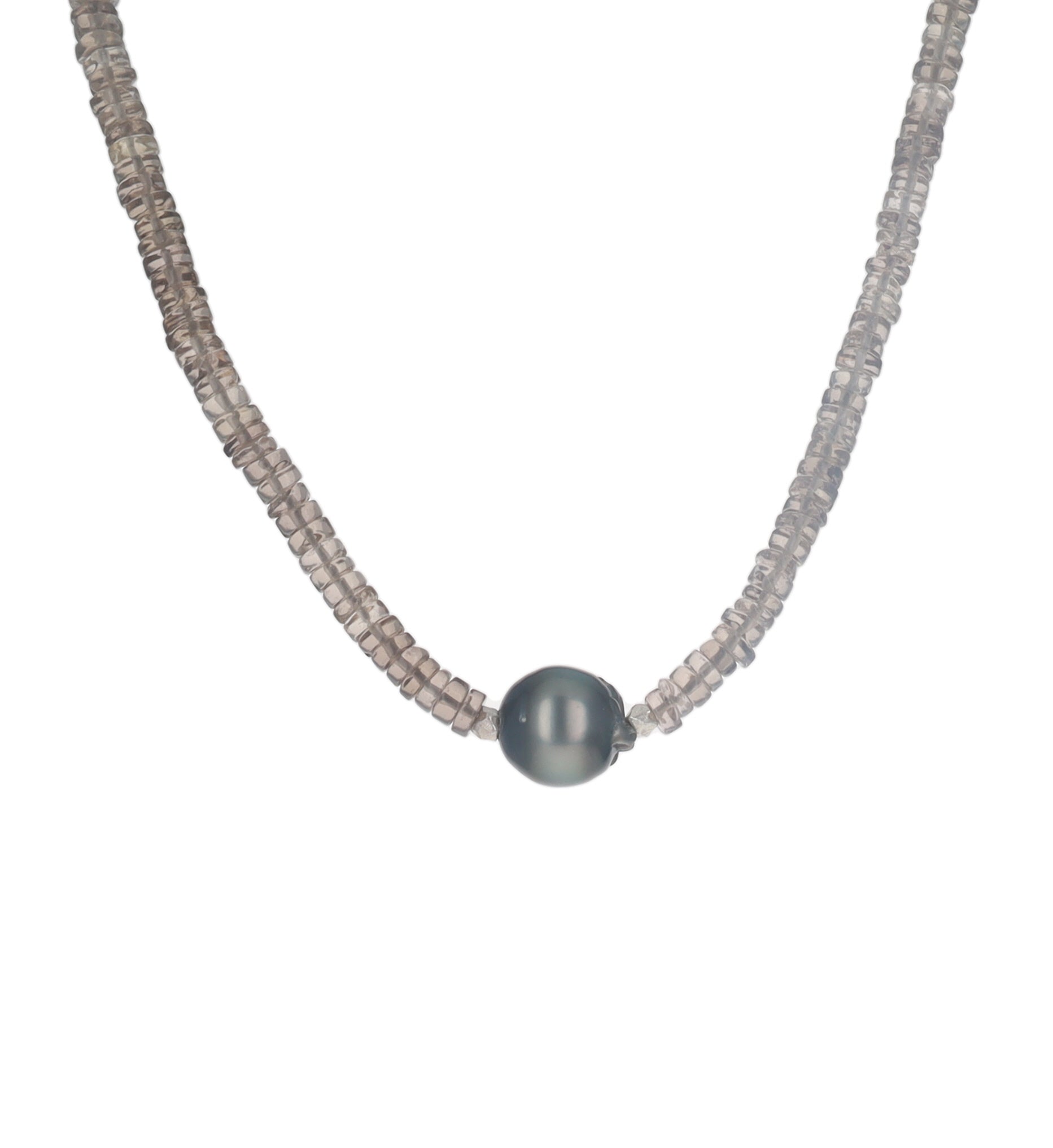 Smokey Topaz and Tahitian Pearl Necklace